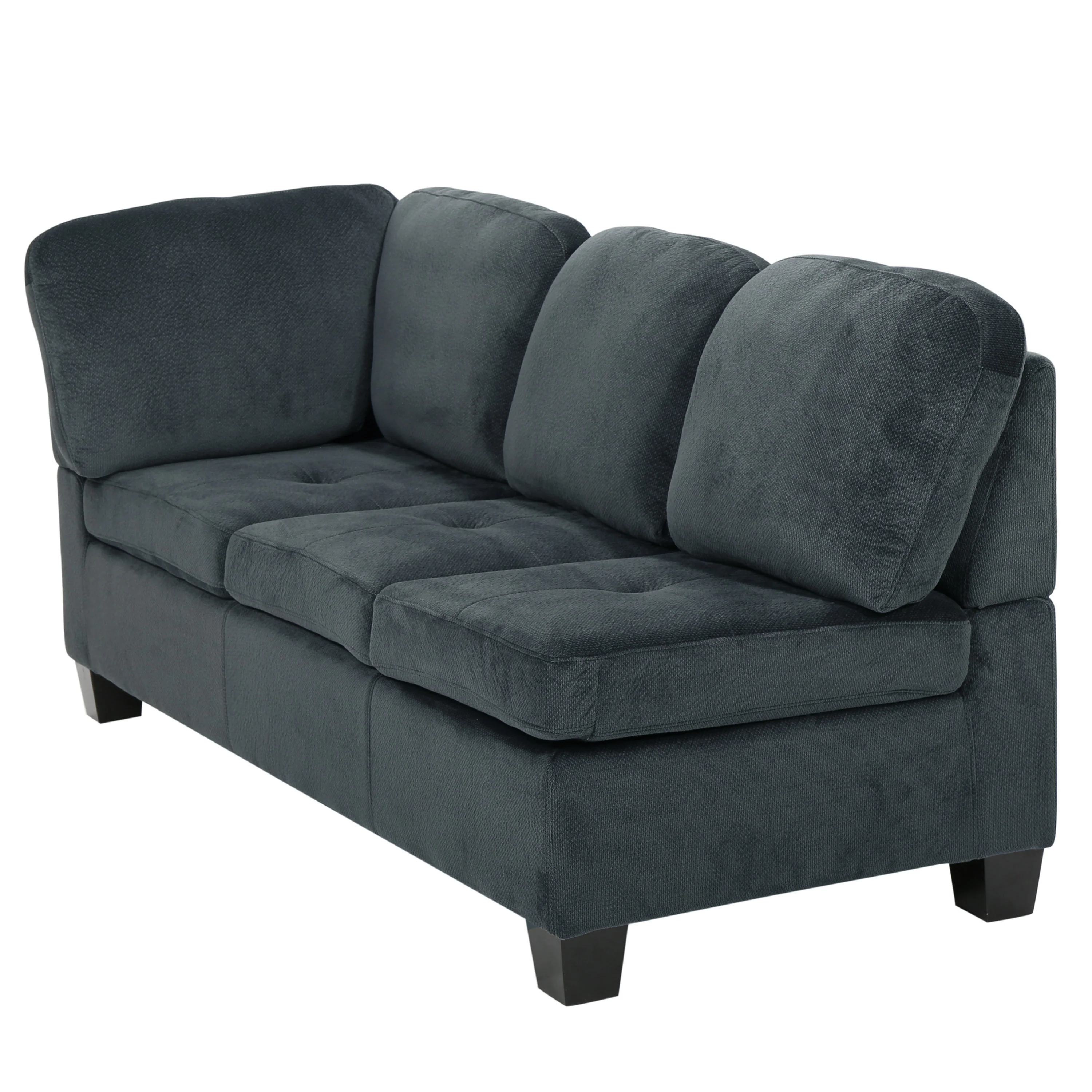 Gotham 3-piece Charcoal Fabric Sectional Sofa Set - furnishings