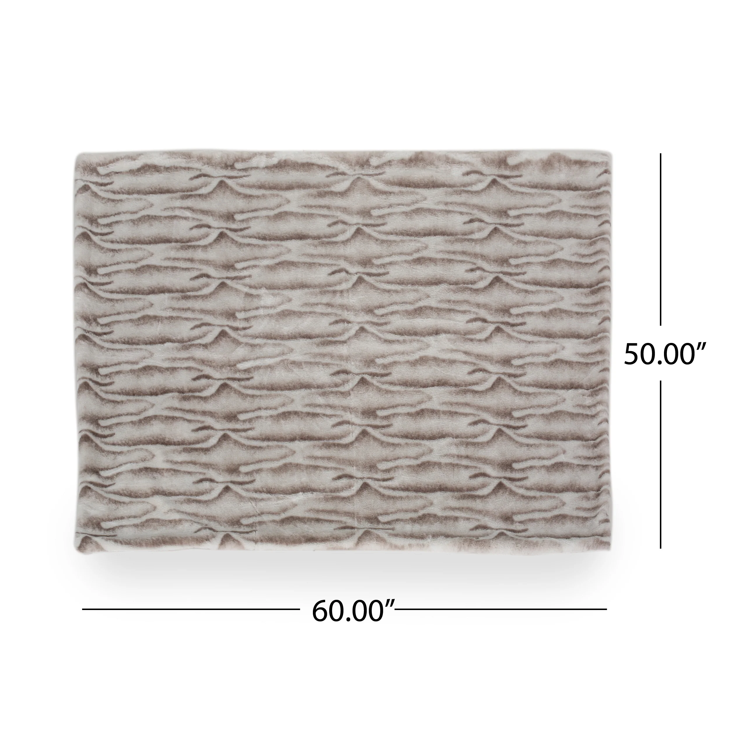 Louise Glam Fuzzy Fabric Throw Blanket - furnishings