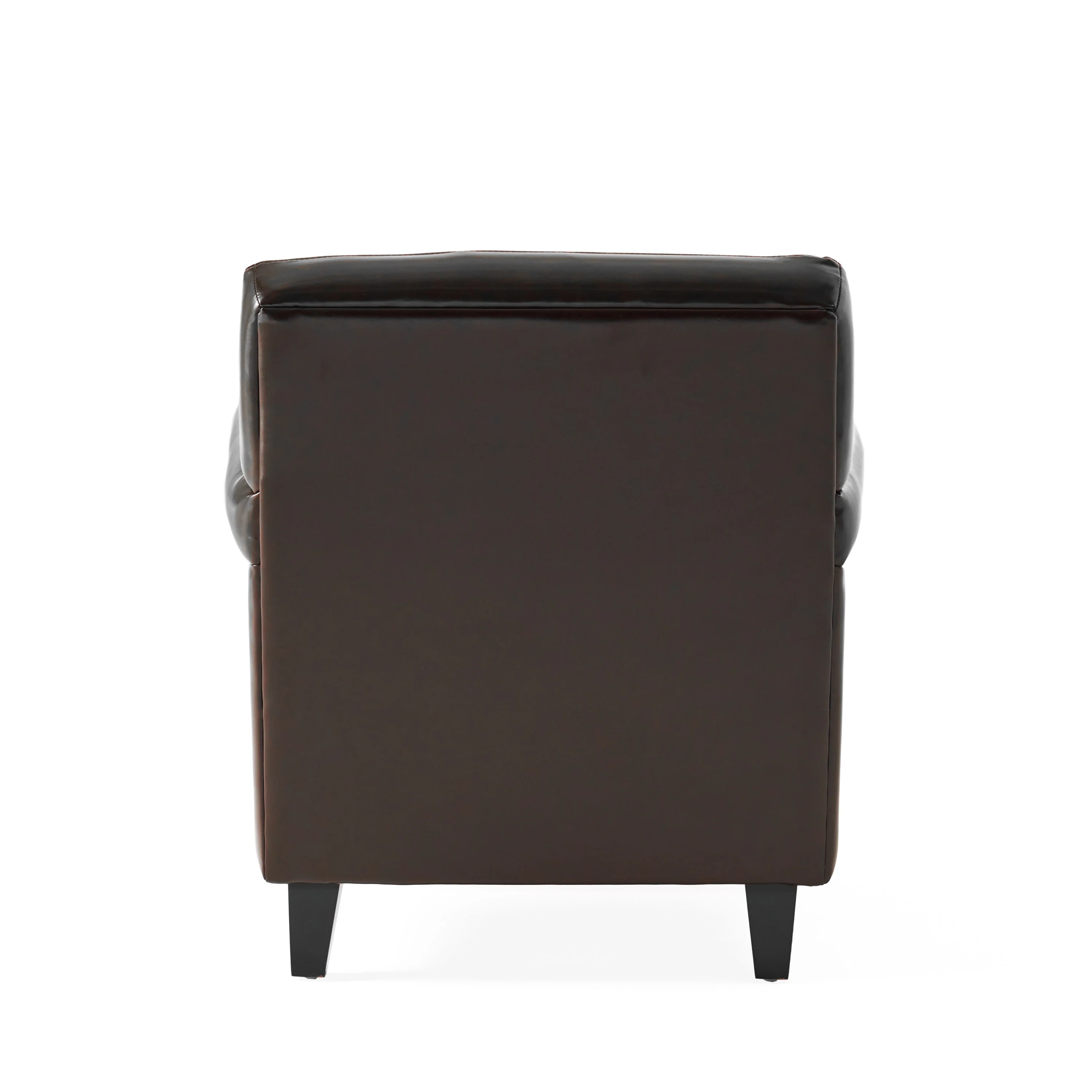 Bristol Classic Brown Bonded Leather Club Chair - furnishings