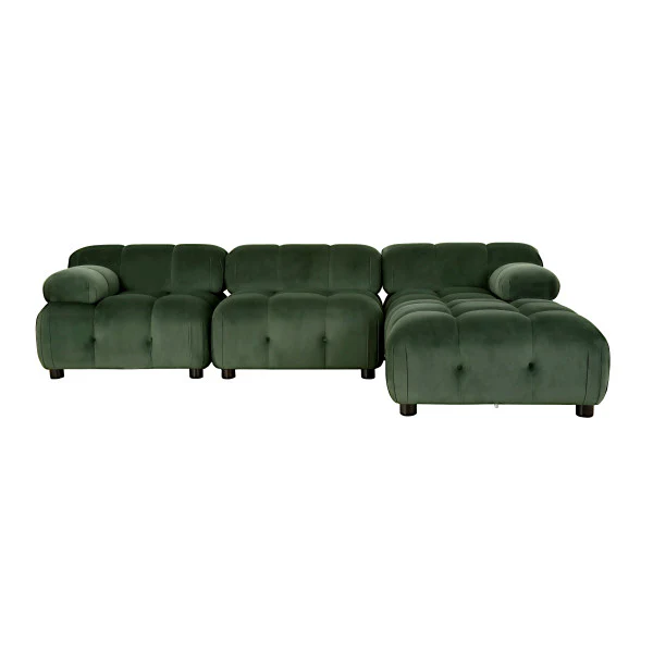Kildare Velvet 3 Seater Modular Tufted Sectional - furnishings