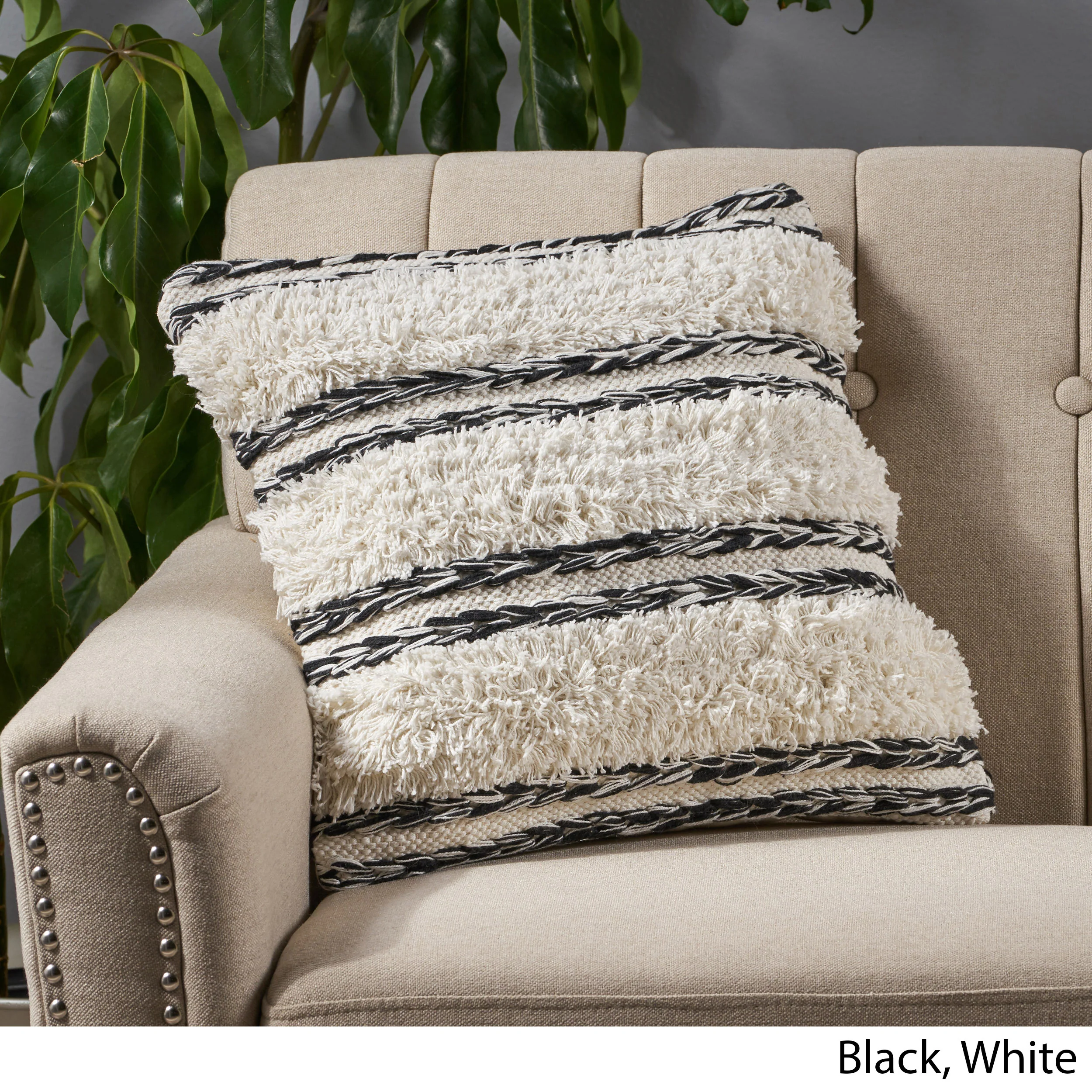 Emoni Boho Cotton Throw Pillow - furnishings