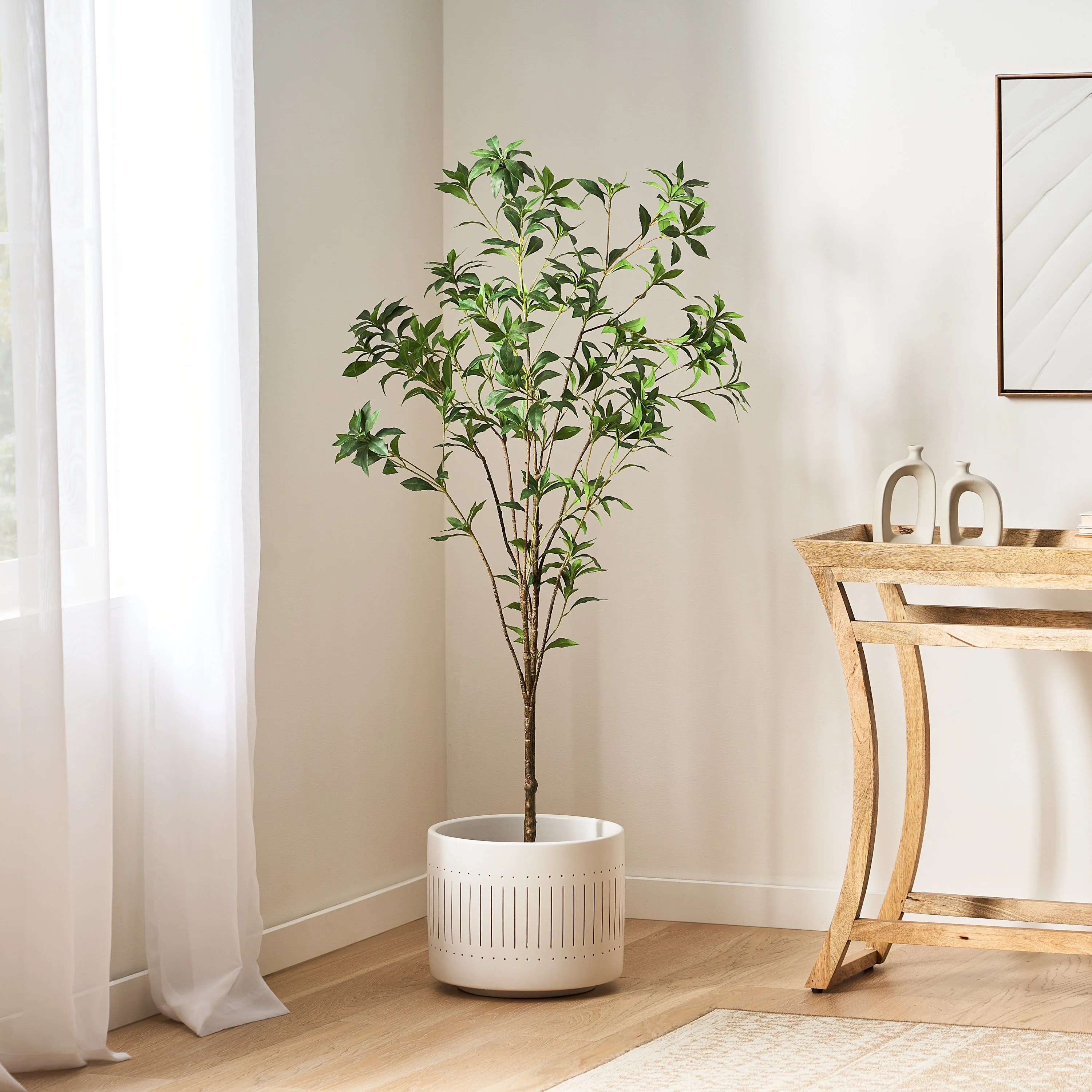Purling Artificial Pieris Tree - furnishings