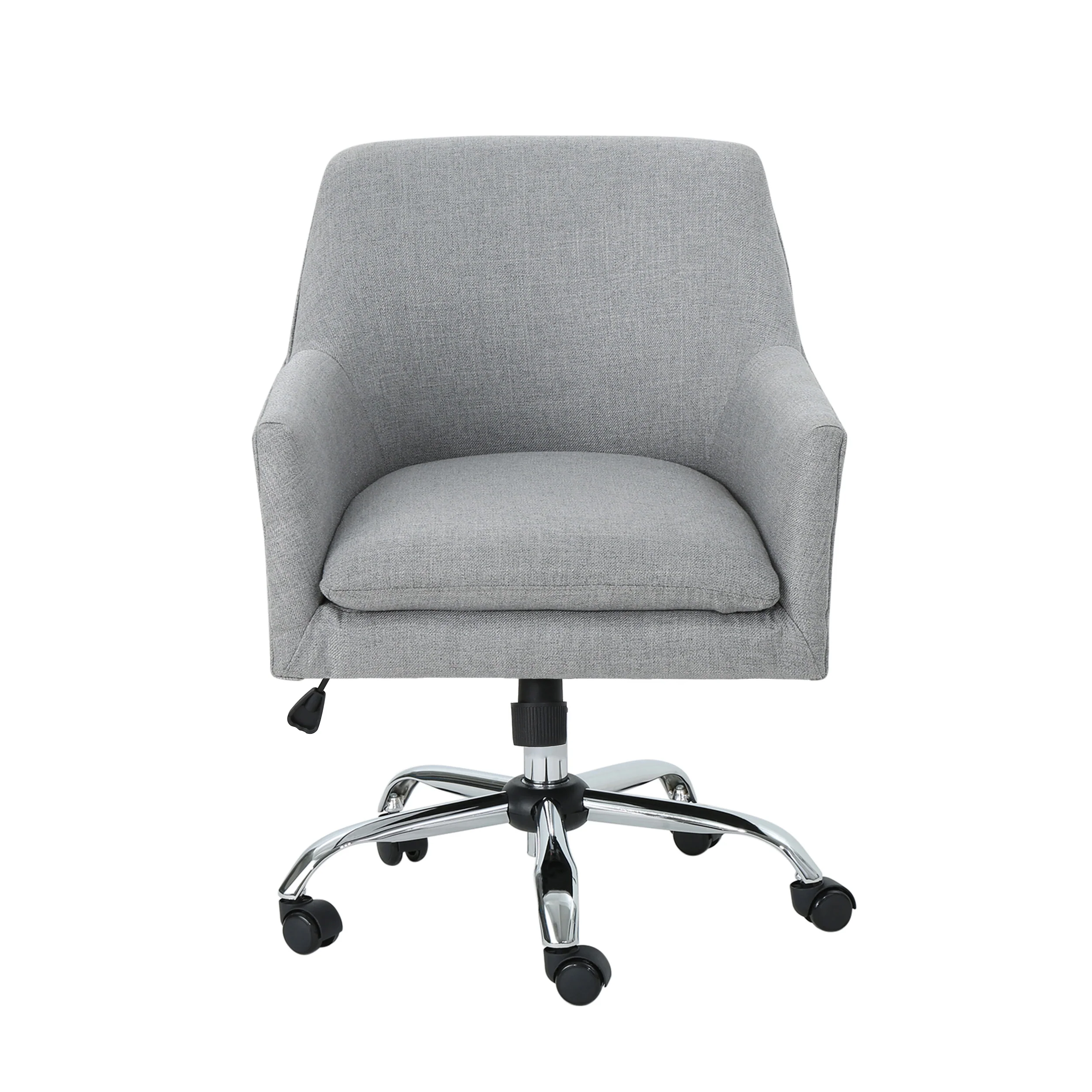 Morgan Mid Century Modern Fabric Home Office Chair with Chrome Base - furnishings