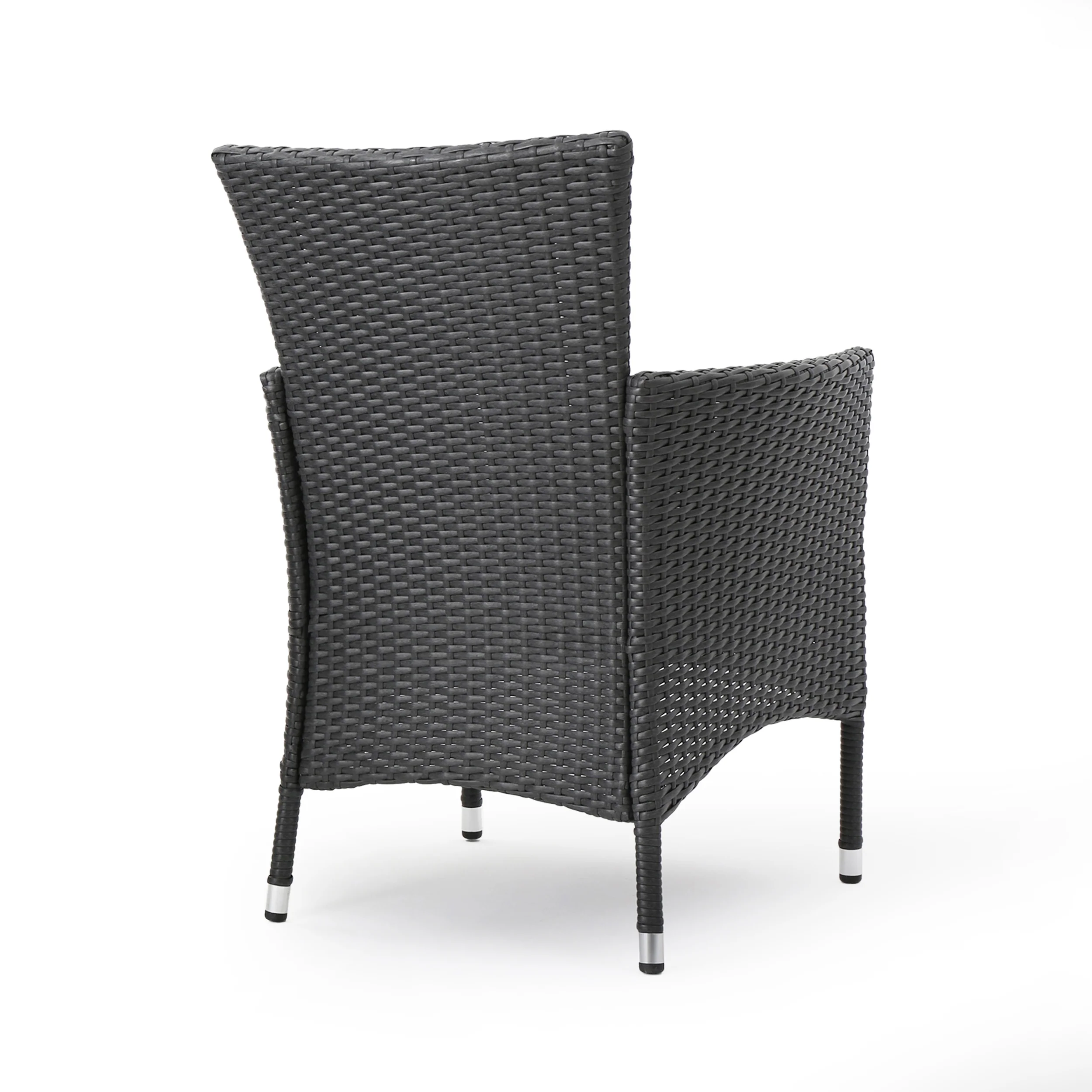 Altair Outdoor 7 Piece Aluminum Dining Set with Wicker Chairs - furnishings