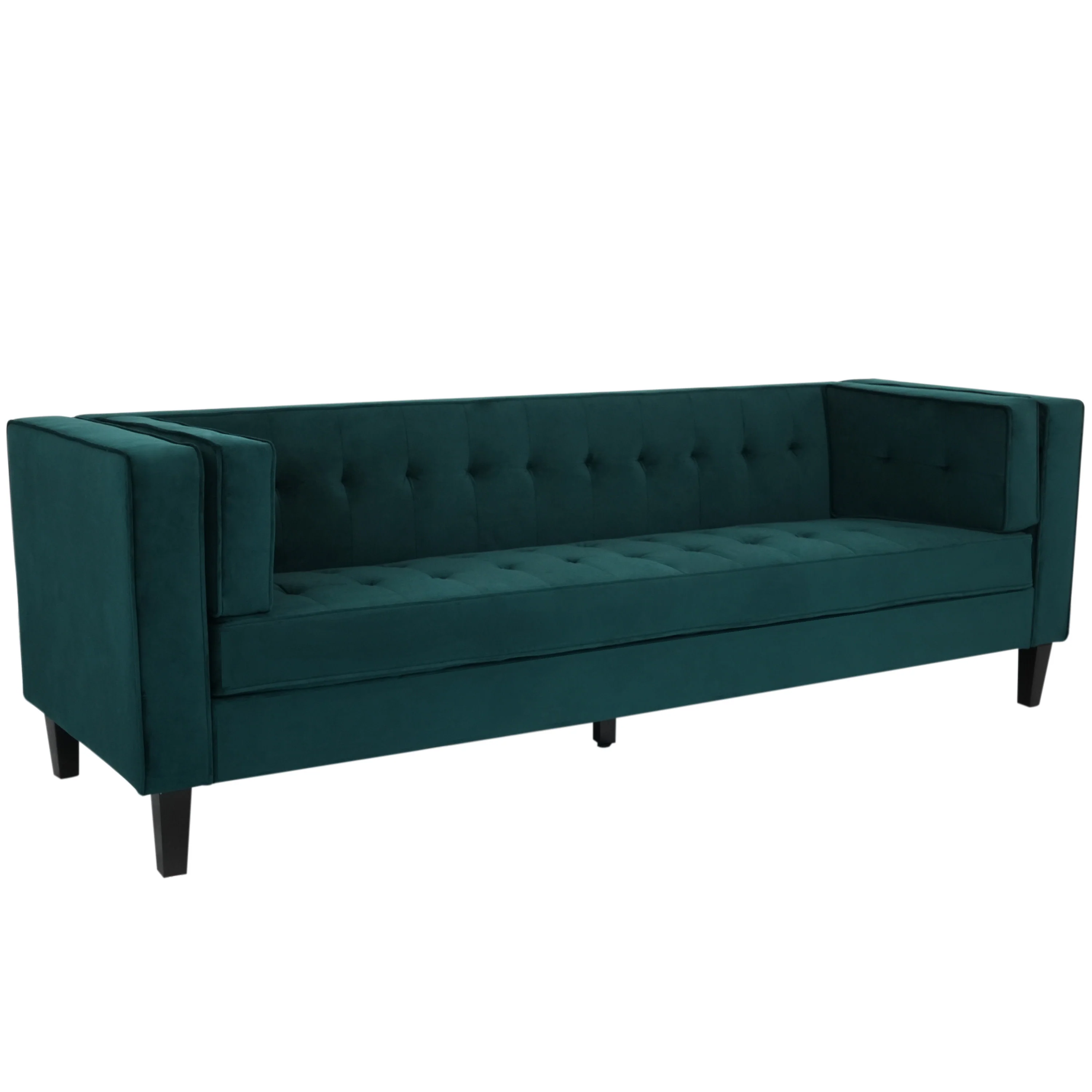 Sororia Velvet 3-Seater Low Profile Sofa - furnishings