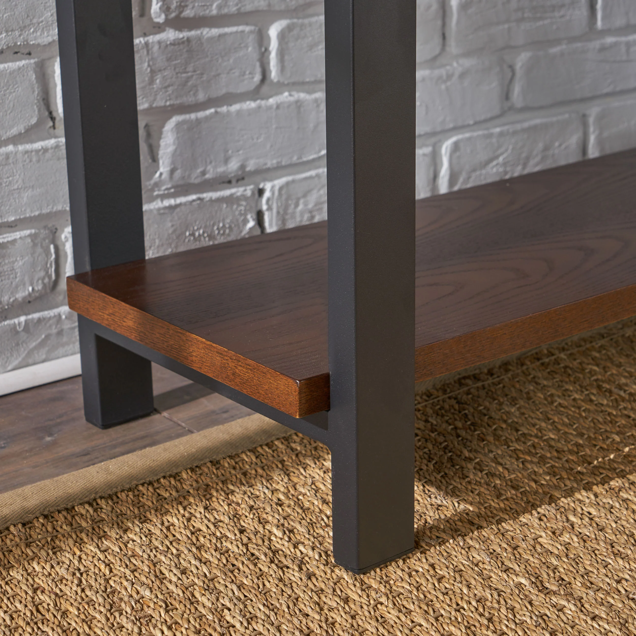 Ferdinand Modern Industrial 2 Shelf Console Table - furnishings
