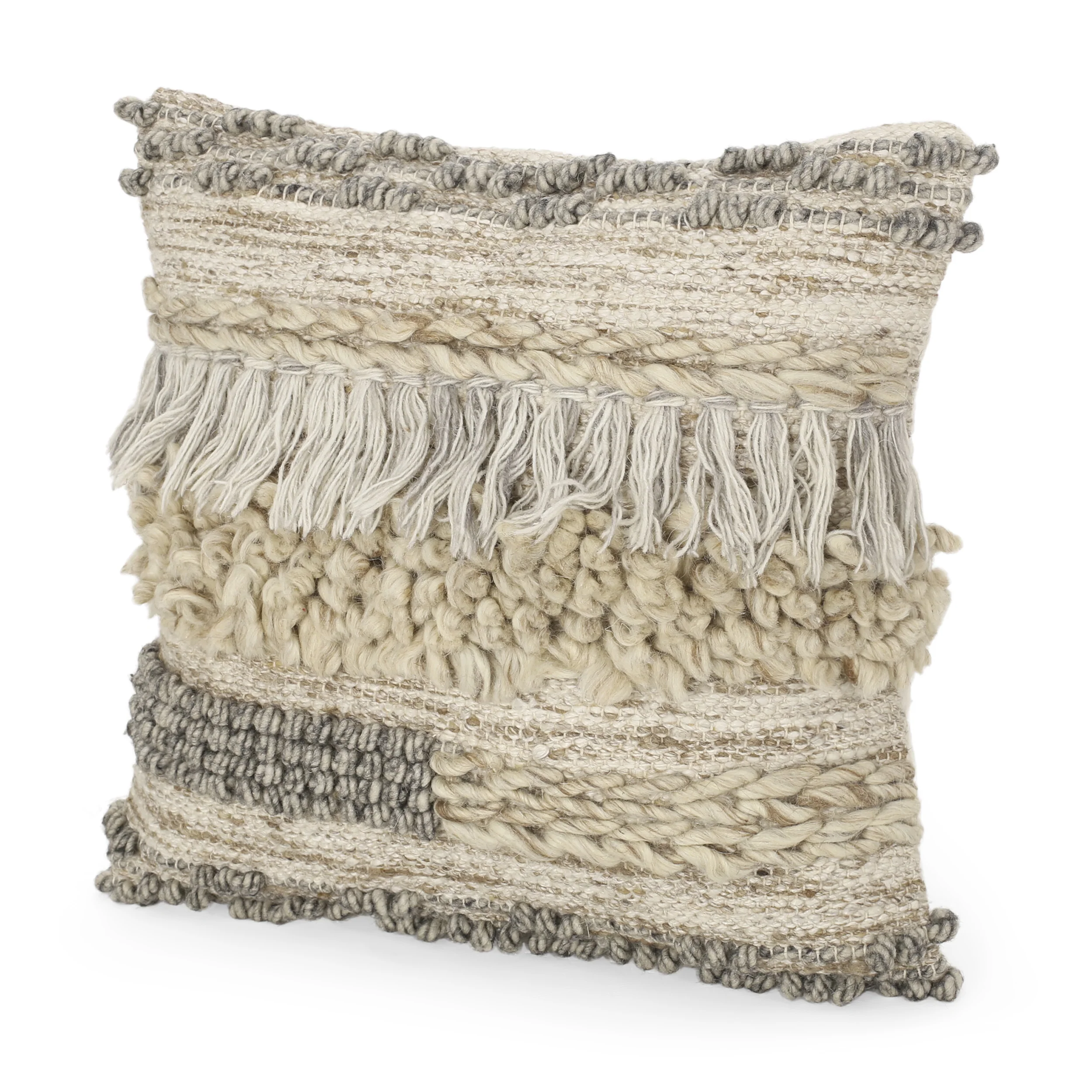 Aldric Hand-Loomed Boho Pillow Cover - furnishings