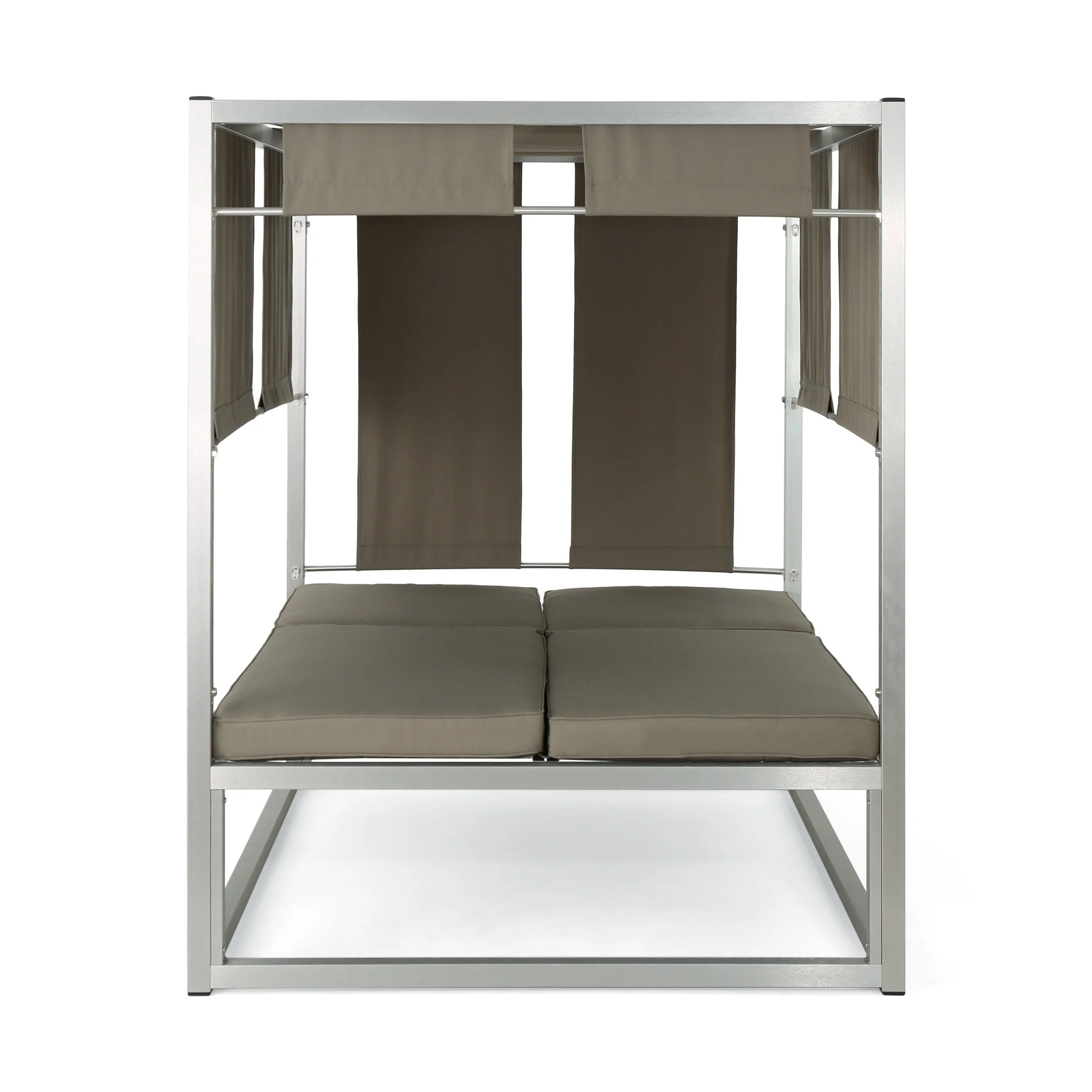 Amos Outdoor Aluminum Daybed with Canopy - furnishings