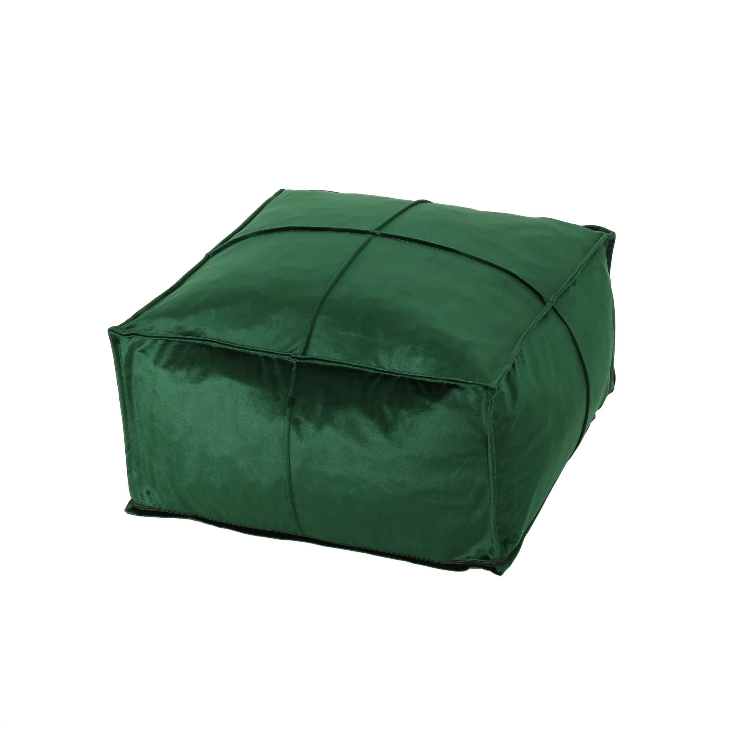 Cytheria Velvet Square Bean Bag Ottoman - furnishings
