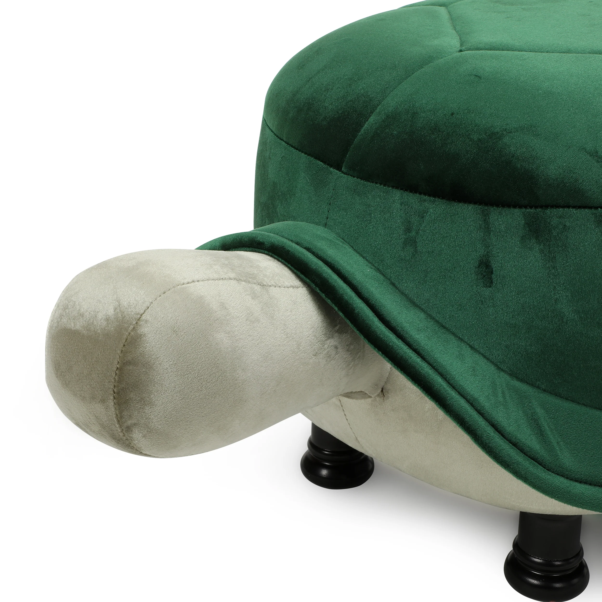 Azariah Velvet Turtle Ottoman - furnishings