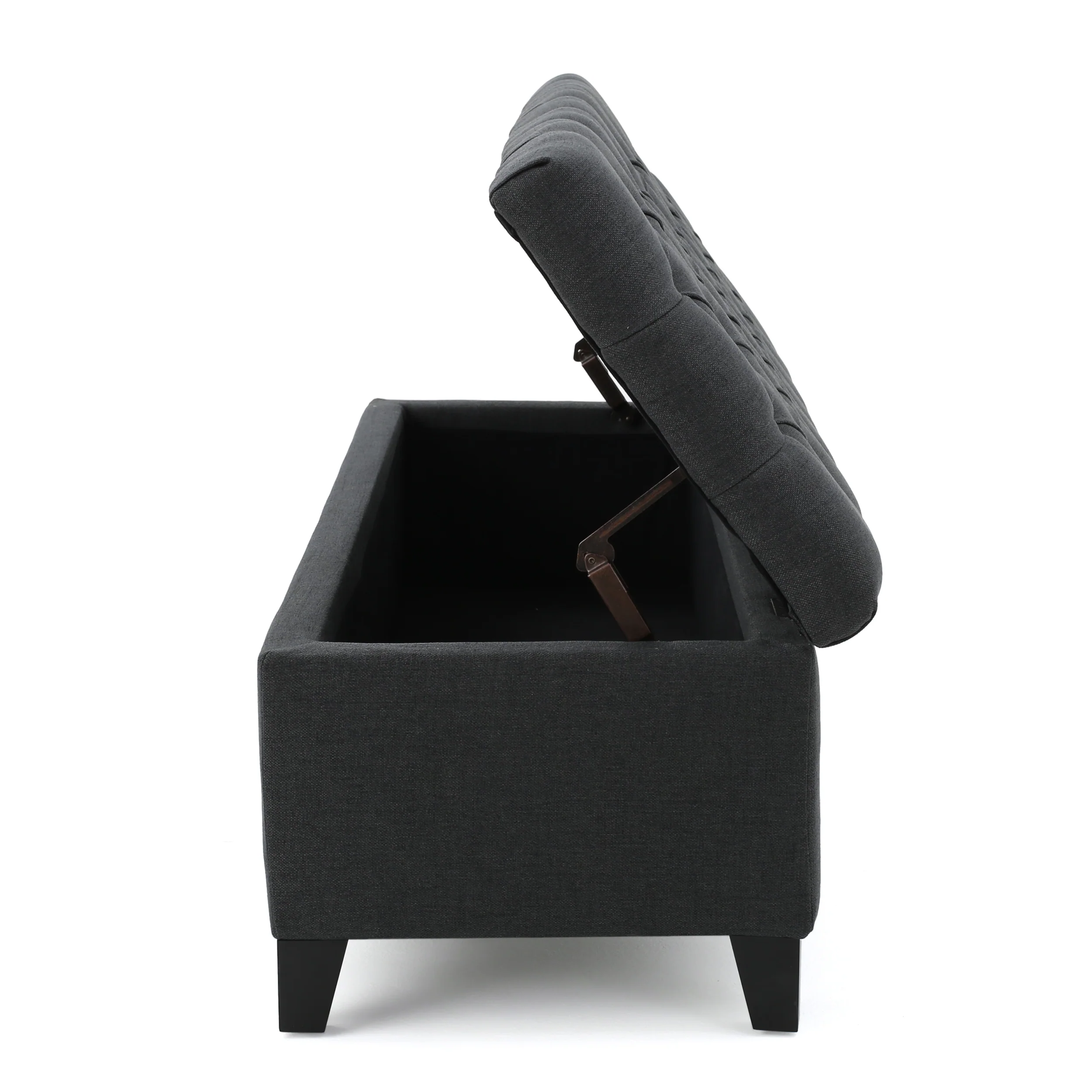 Molle Contemporary Button-Tufted Fabric Storage Ottoman Bench - furnishings