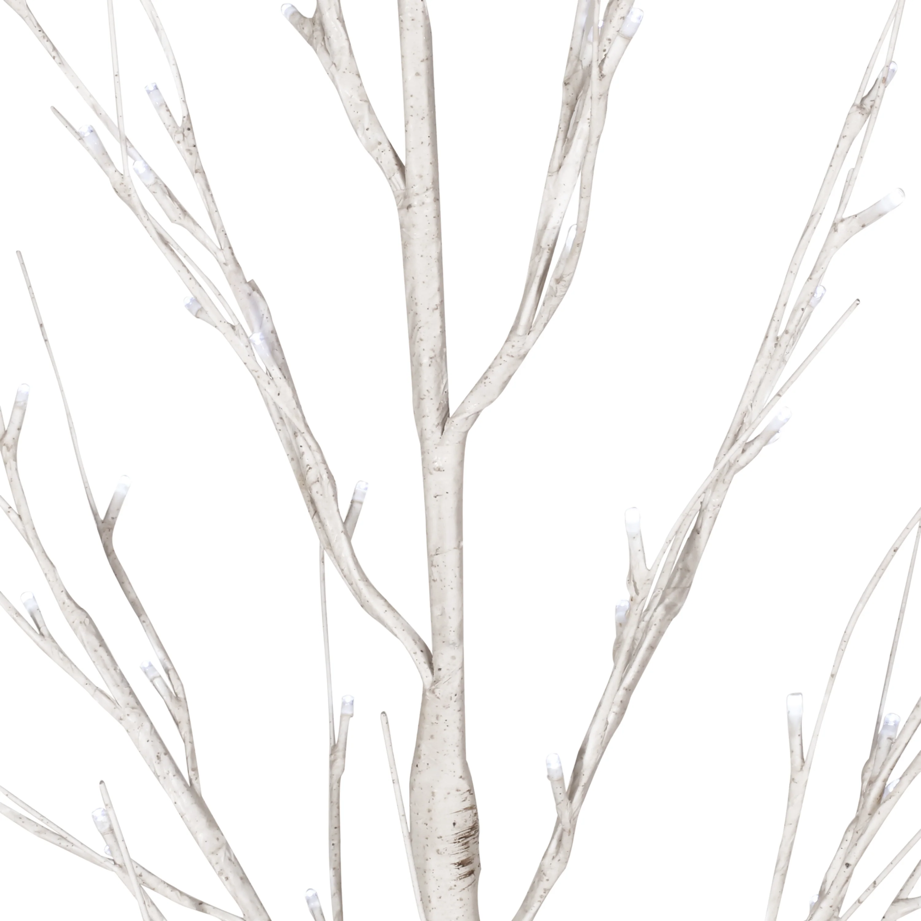 Bolton 6-Foot Pre-Lit 96 White LED Artificial Twig Birch Tree, White - furnishings