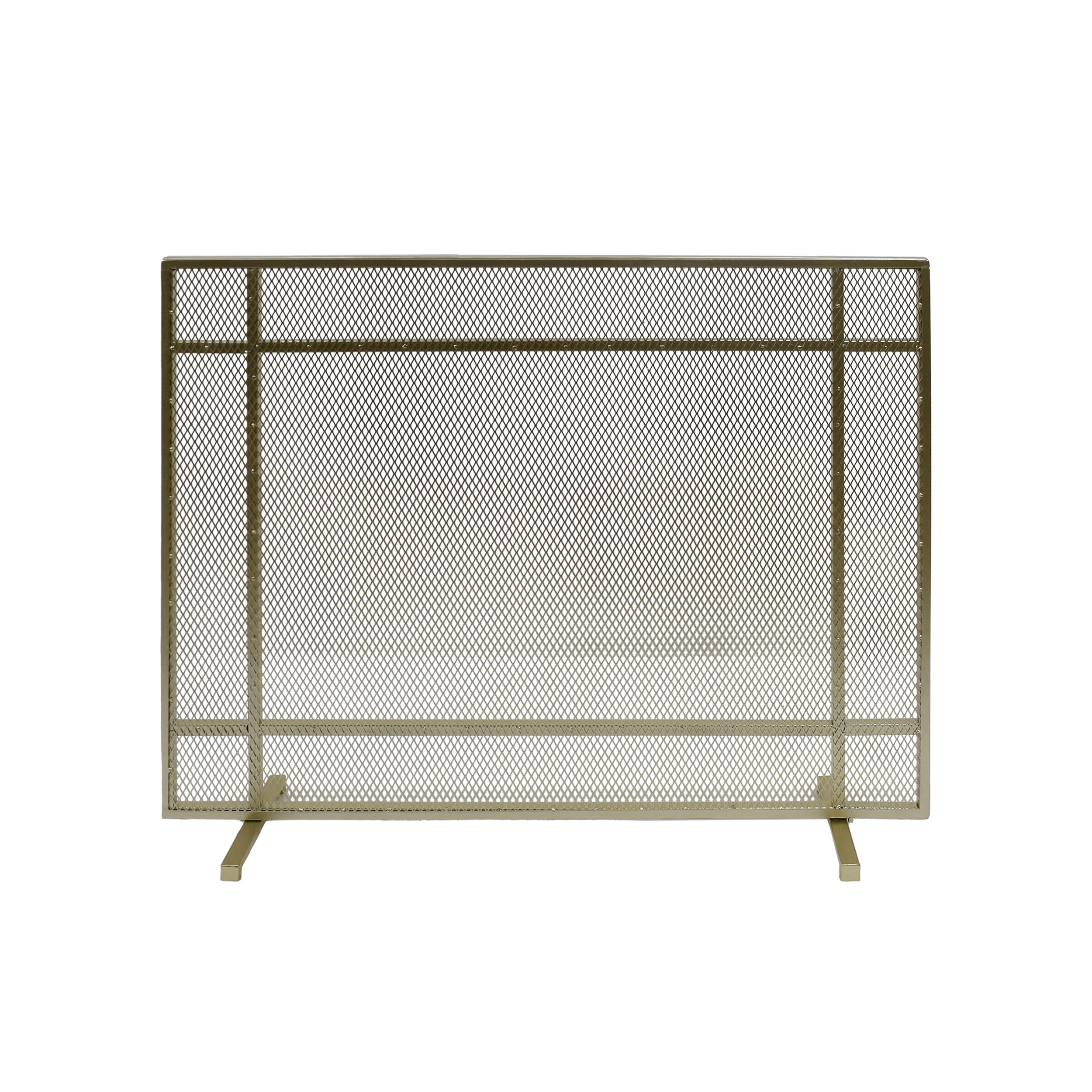 Markus Modern Single Panel Iron Firescreen - furnishings