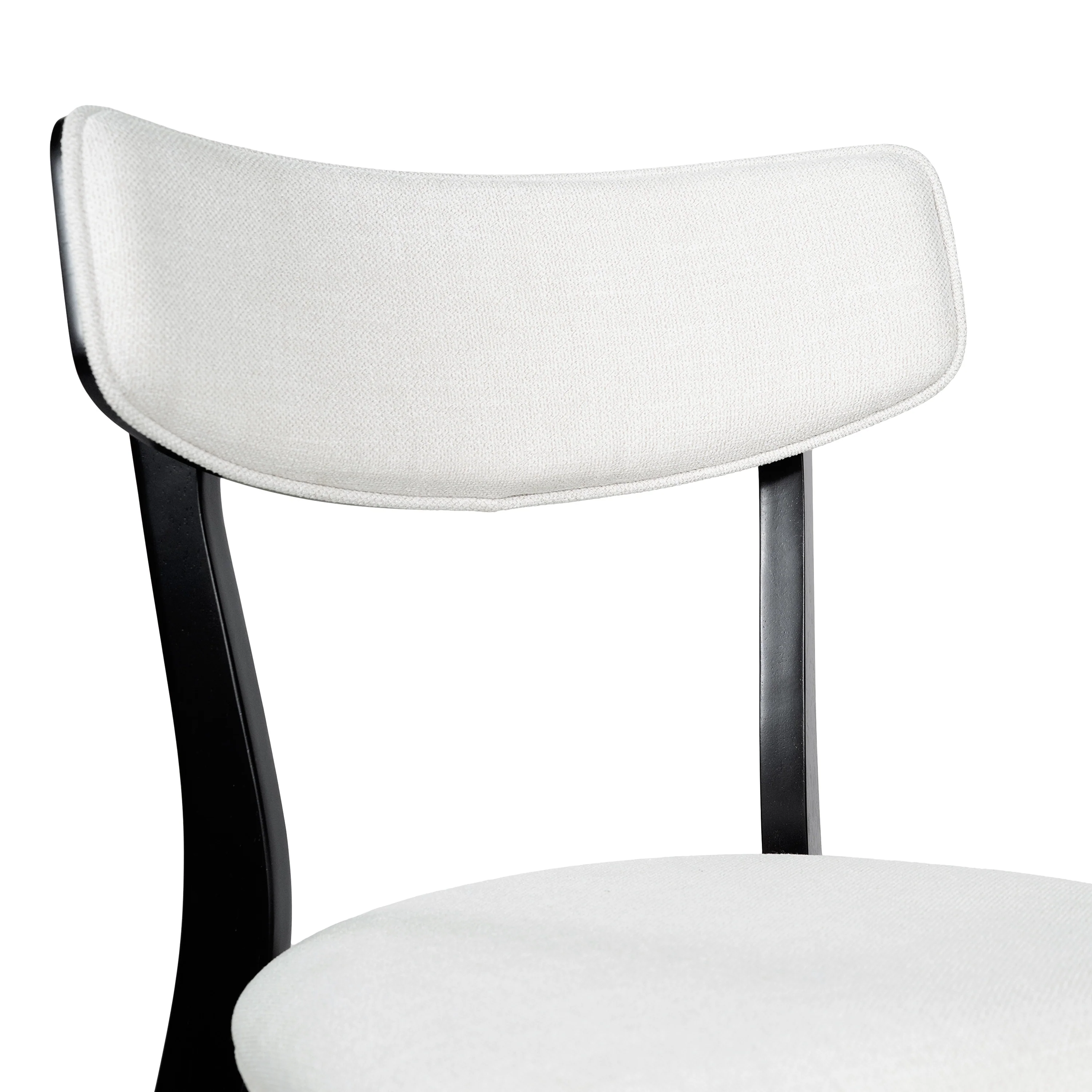 Crystal Mid Century Modern Fabric Upholstered Dining Chairs, Set of 2 - furnishings