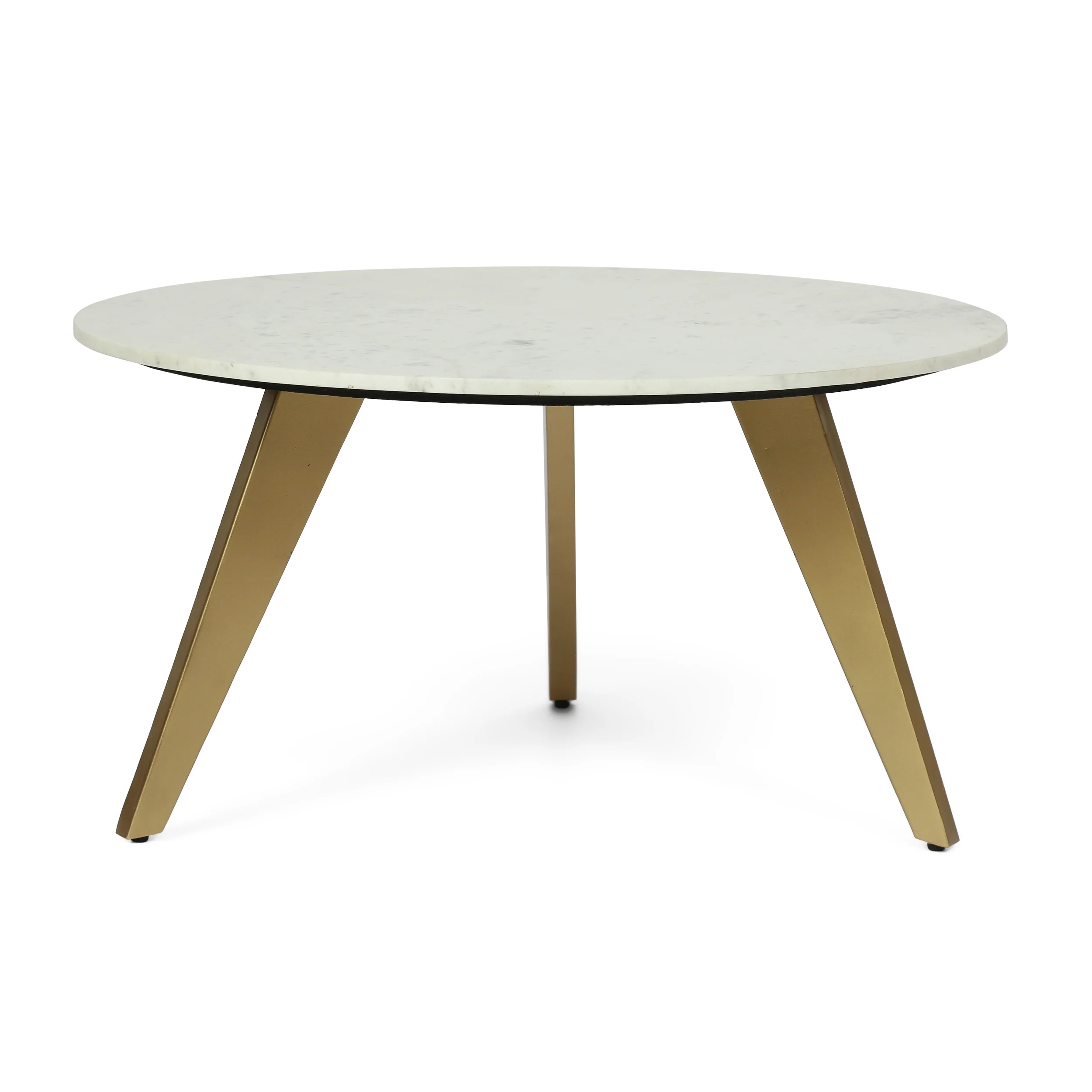Freas Modern Glam Handcrafted Marble Top Coffee Table - furnishings