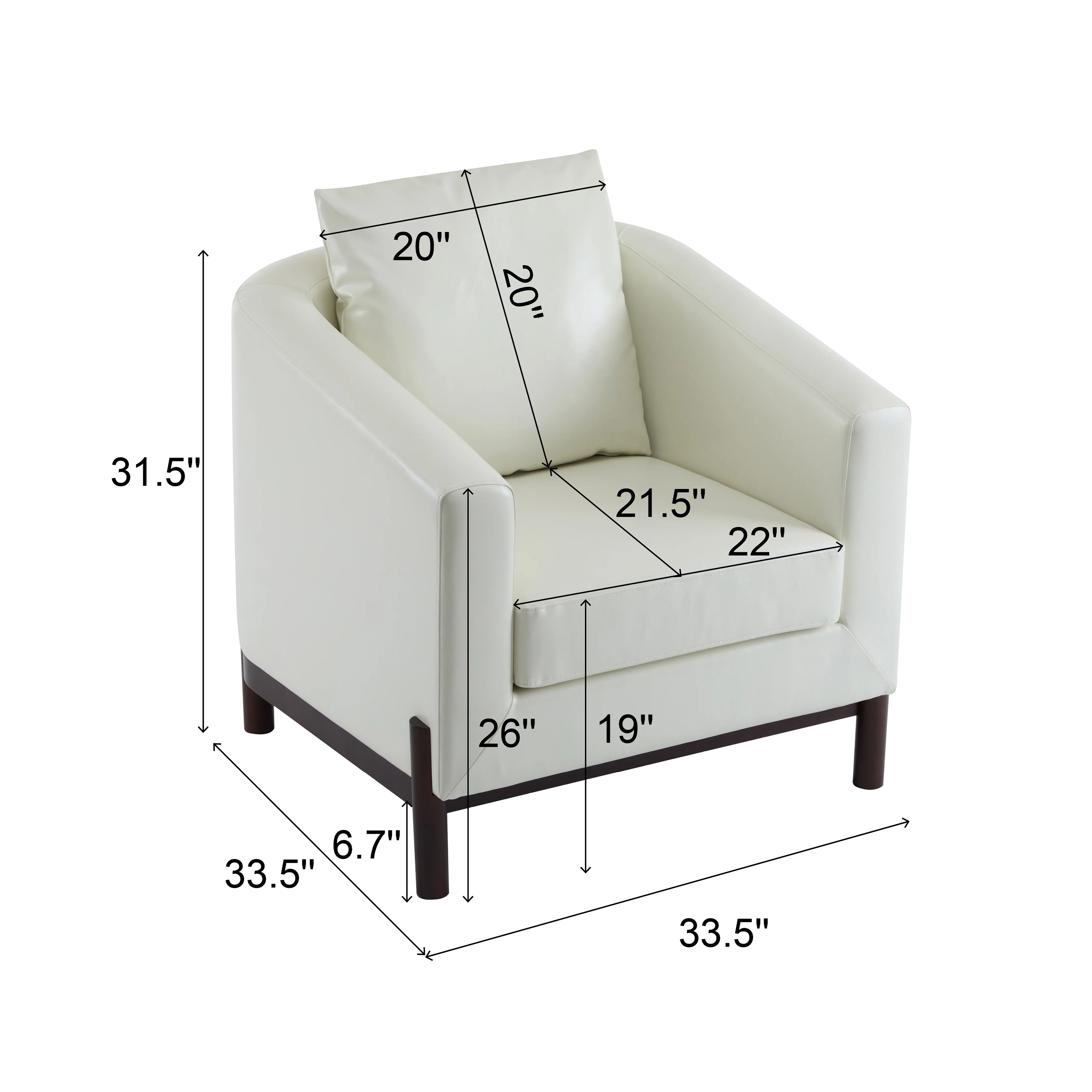 Mason Modern Luxury Barrel Club Chair - furnishings
