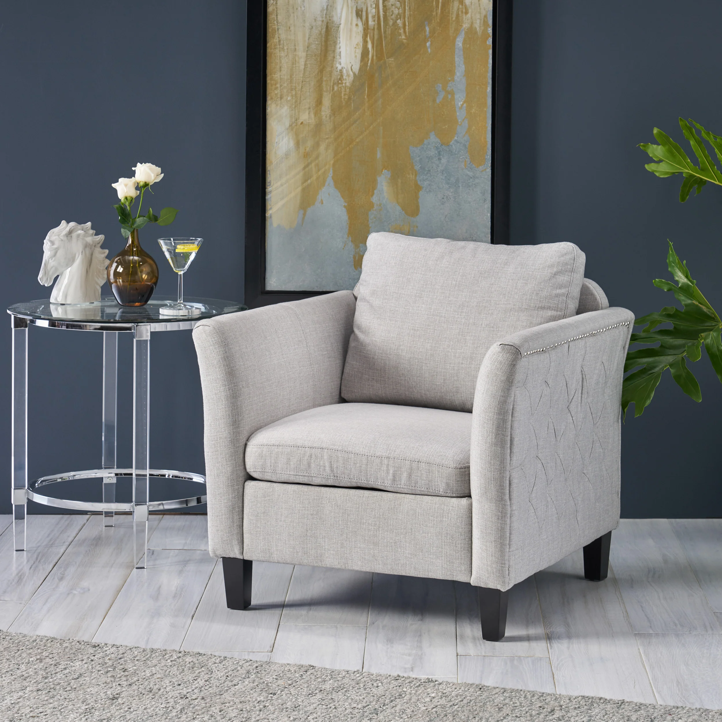 Ritner Traditional Fabric Club Chair - furnishings
