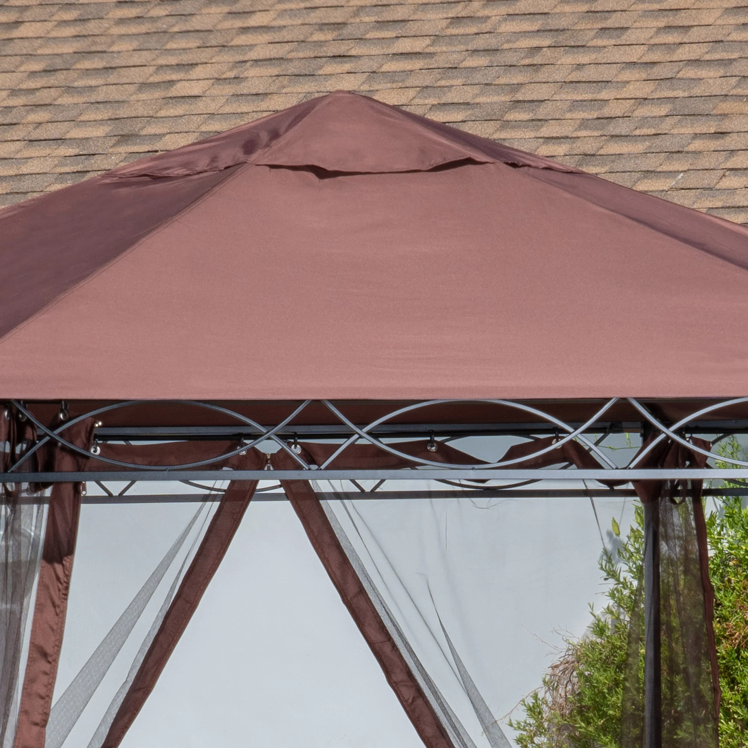 Olivia Outdoor Mosquito Netting 10 x 10 Foot Gazebo - furnishings