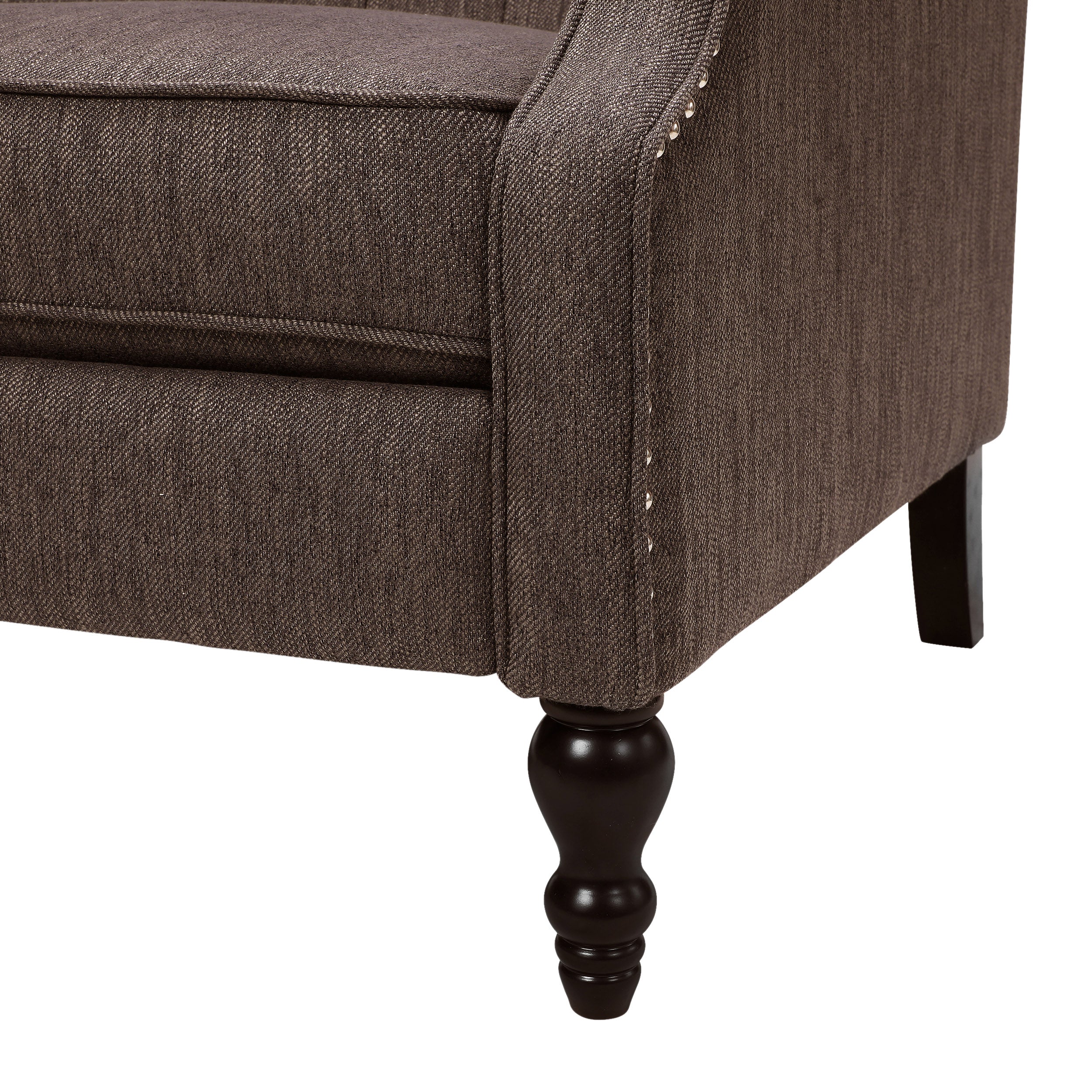 Salome Oversized Tufted Wingback Fabric Push Back Recliner - furnishings