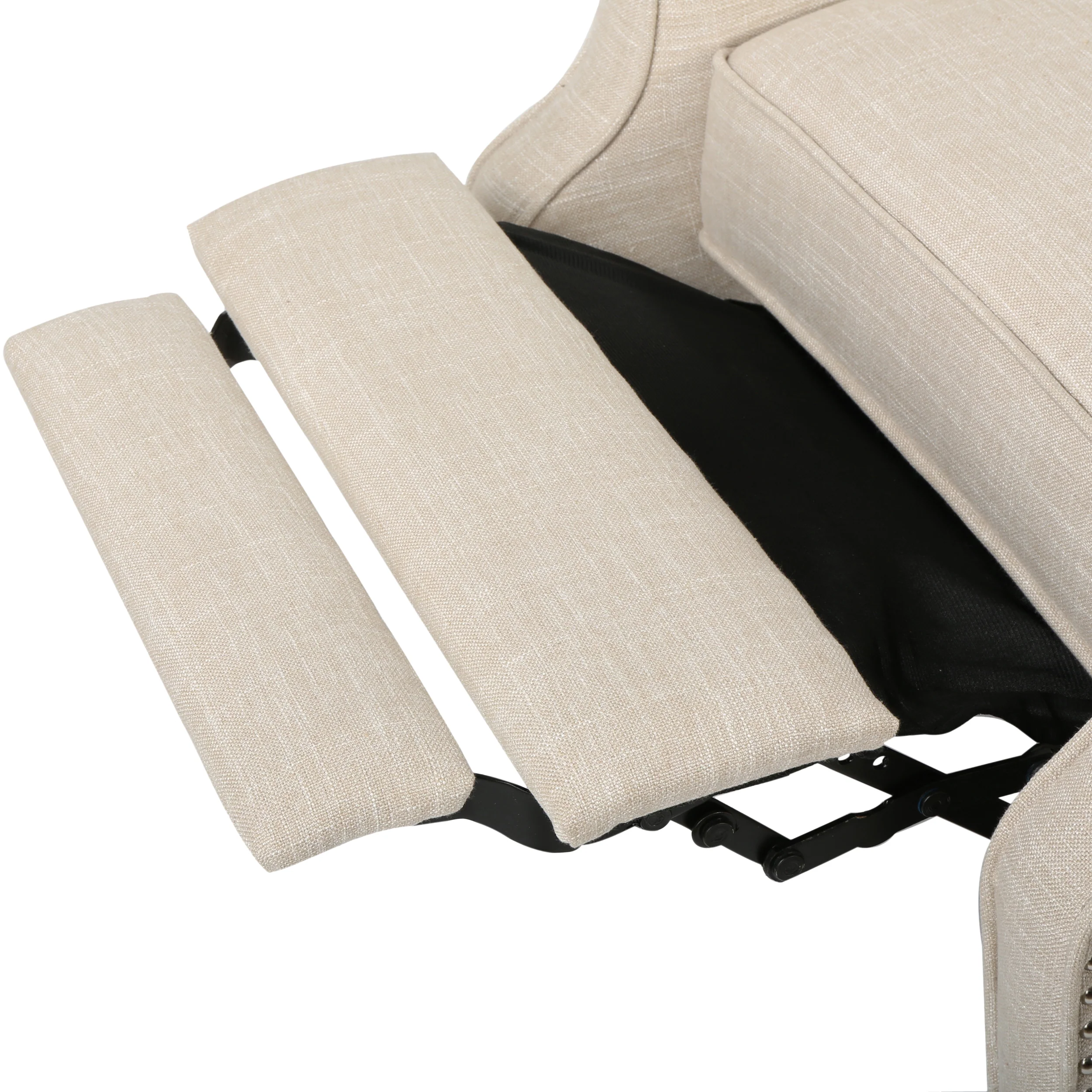 Elizabeth Contemporary Tufted Fabric Recliner (Set of 2) - furnishings