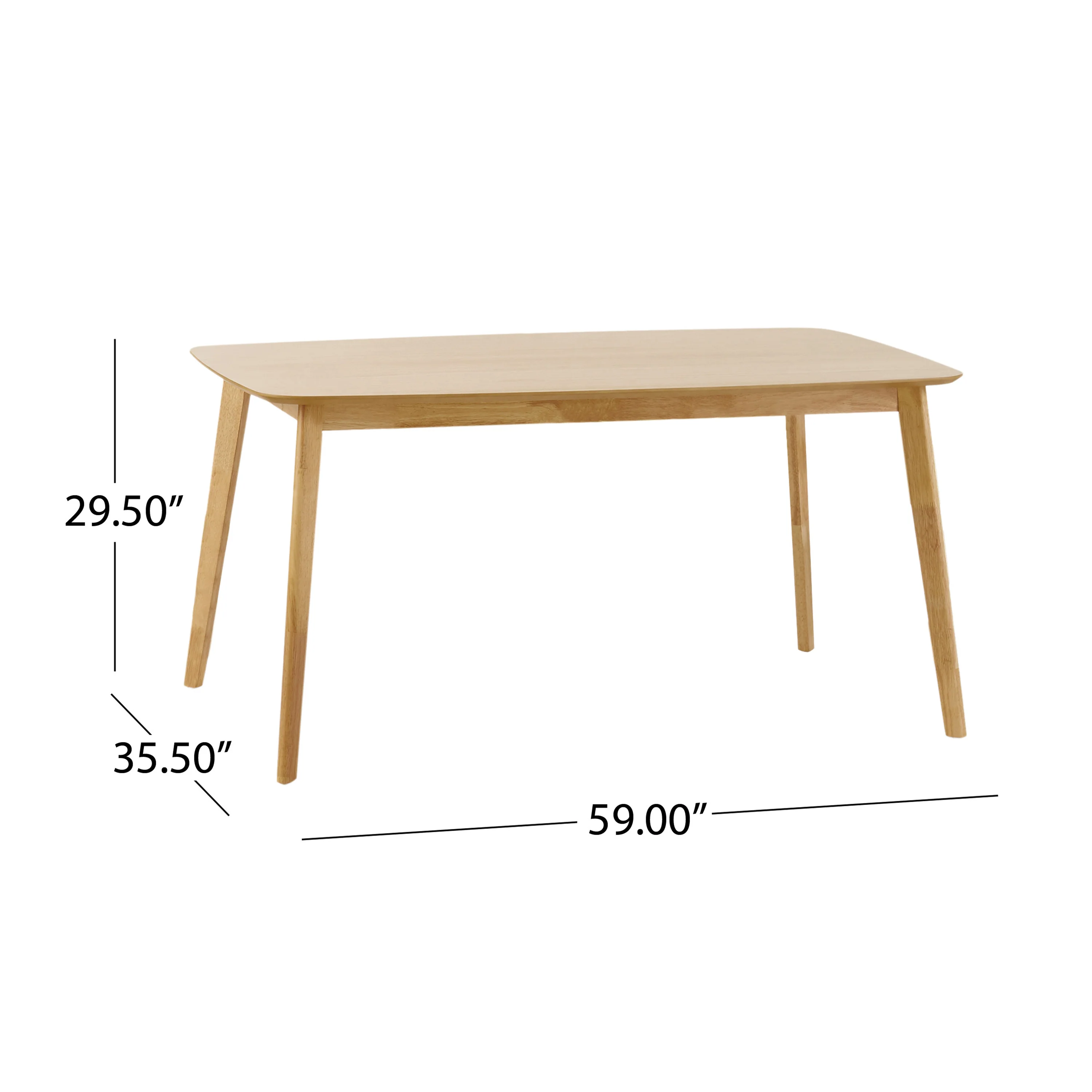 Katherine Mid Century Fabric & Wood Finish 5 Piece Dining Set - furnishings