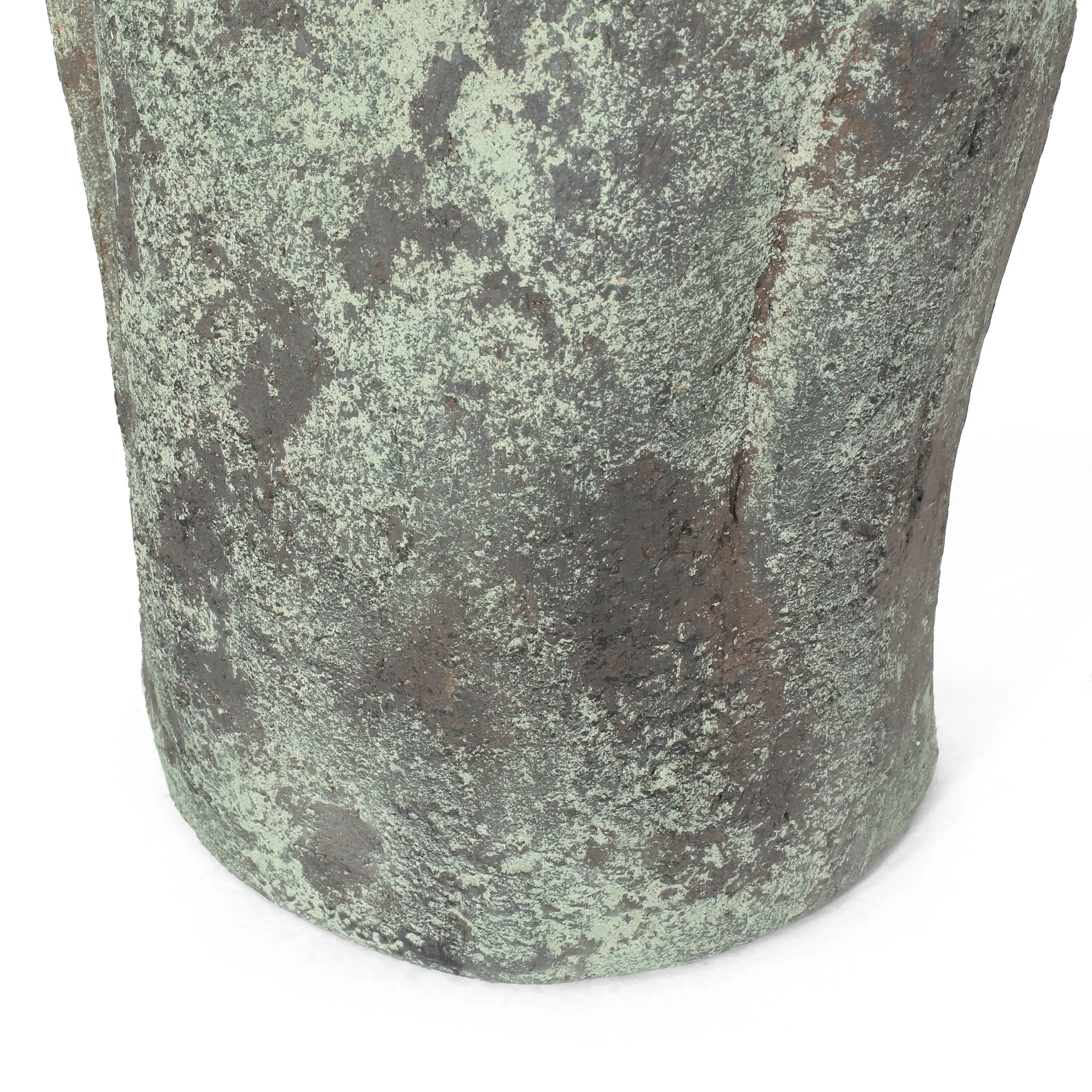 Sasser Outdoor Easter Island Garden Statue, Moss Green - furnishings