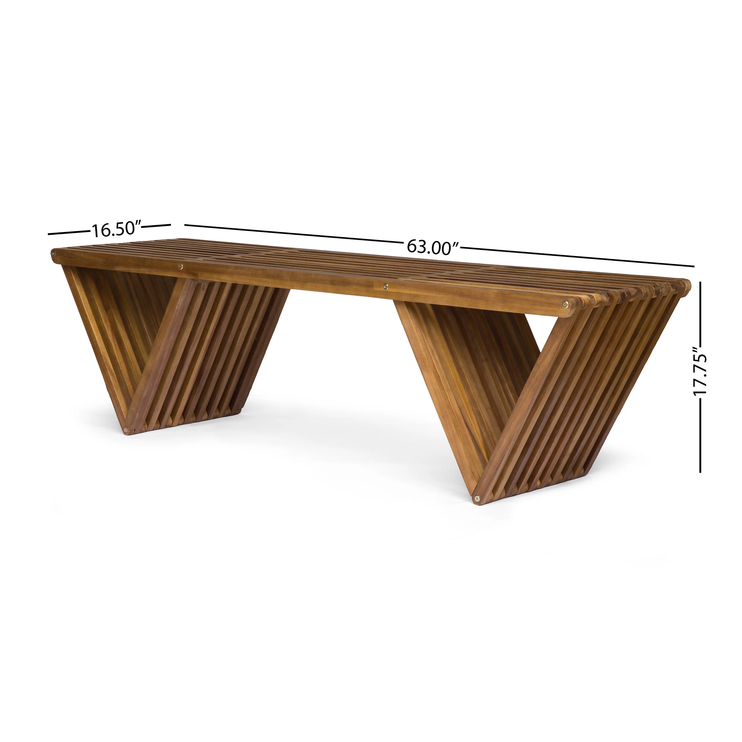 Esme Outdoor Acacia Wood Bench - furnishings