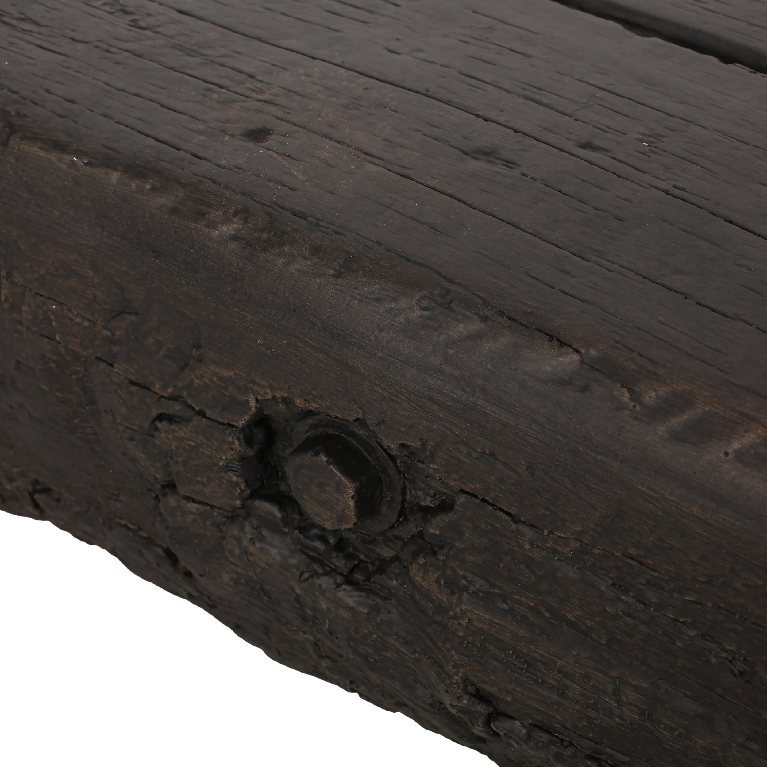 Carolina Faux Wood Slab Rectangular Propane Fire Pit - furnishings