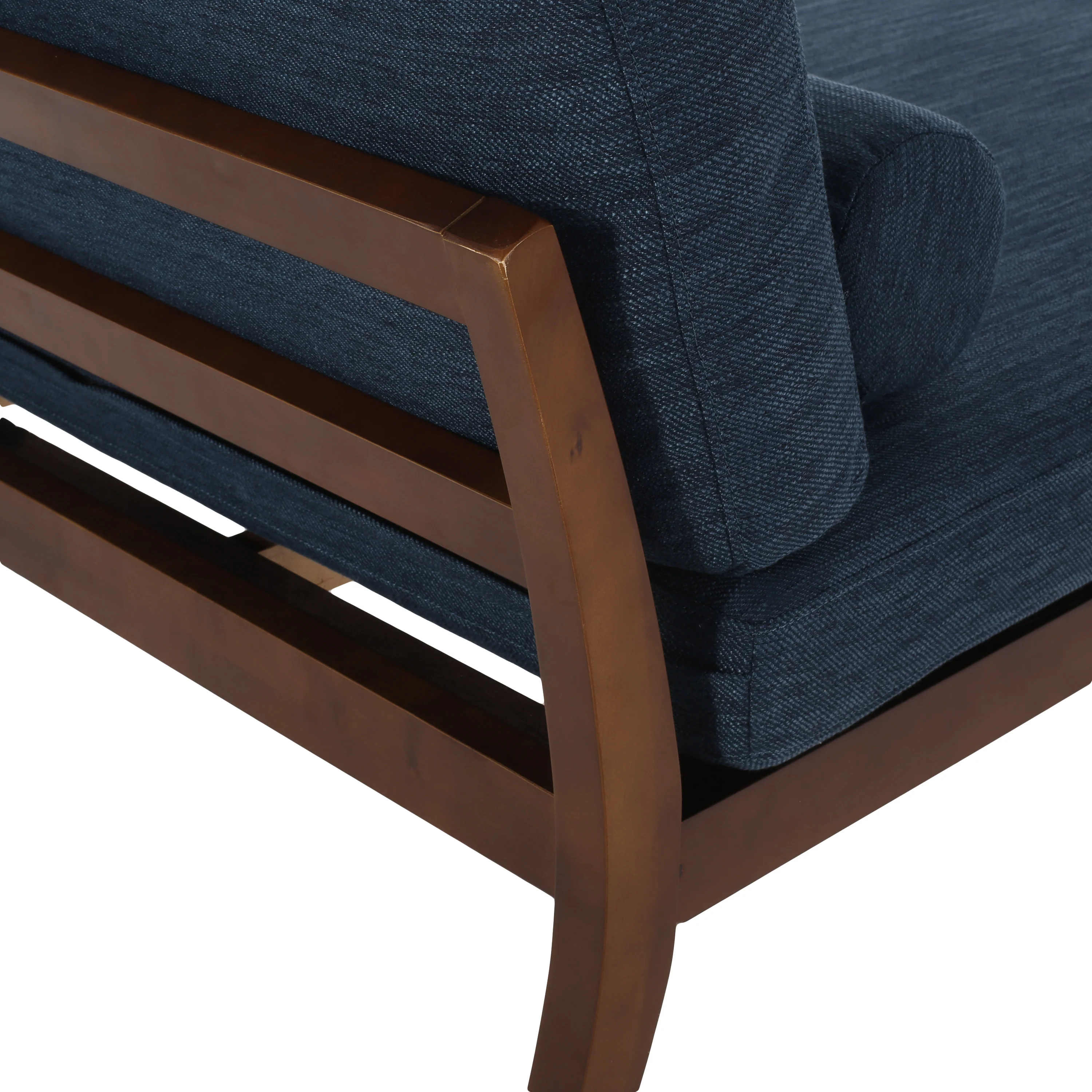 Lochmere Mid Century Modern Fabric Chaise Lounge with Bolster Pillow - furnishings