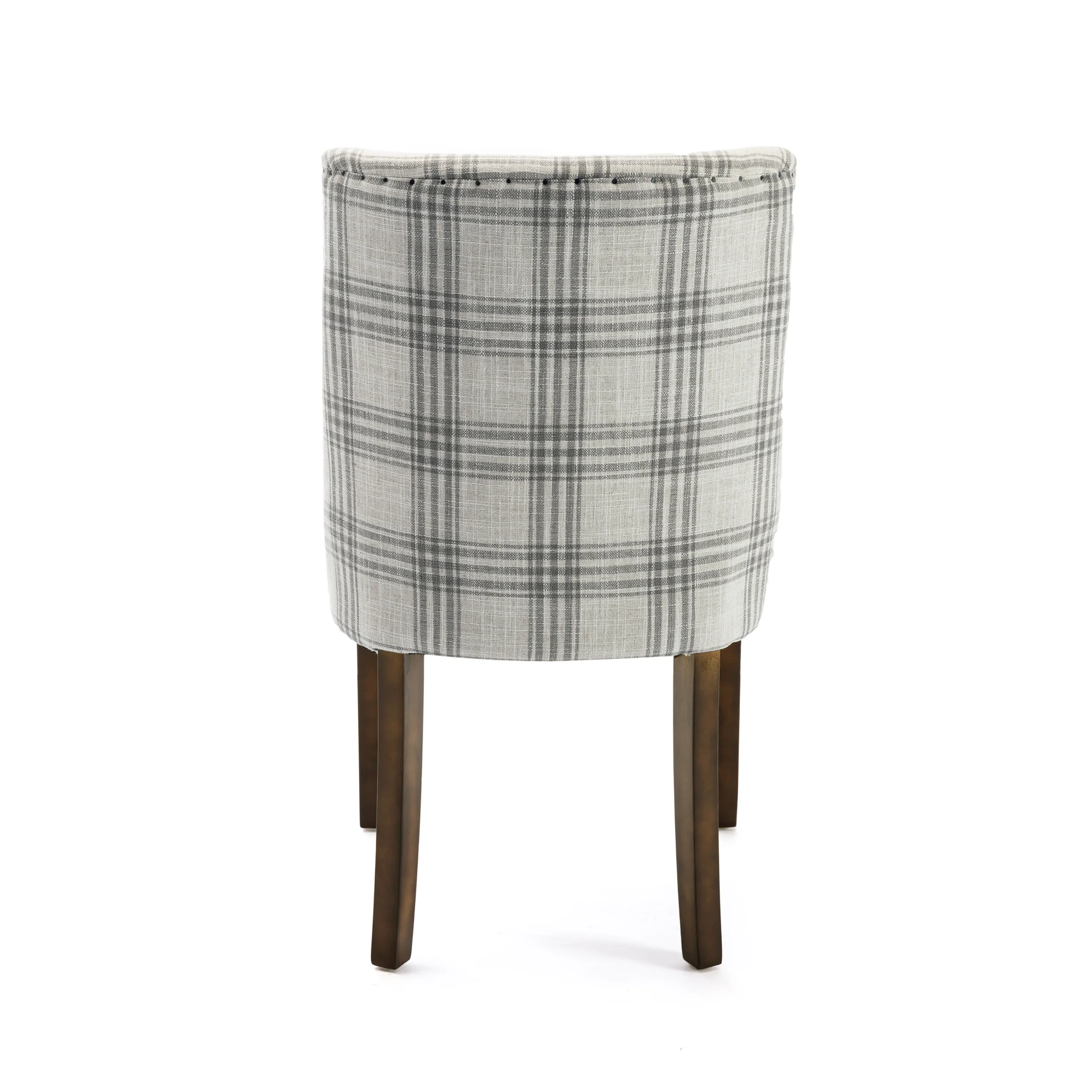 Rydel Contemporary Upholstered Plaid Dining Chairs, Set of 2 - furnishings