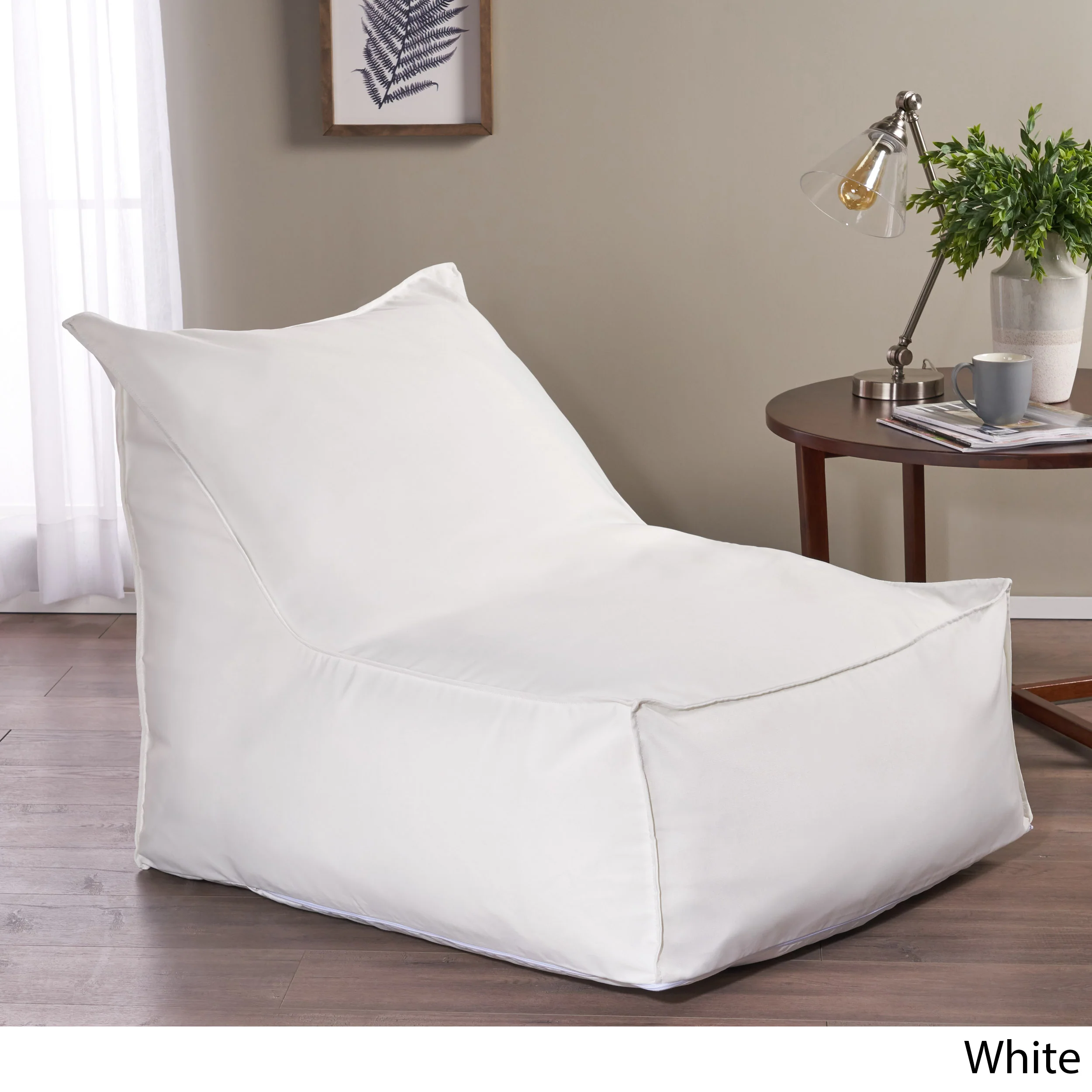 Mikayel 3 Ft Indoor Contemporary Water Resistant Fabric Bean Bag Chair - furnishings