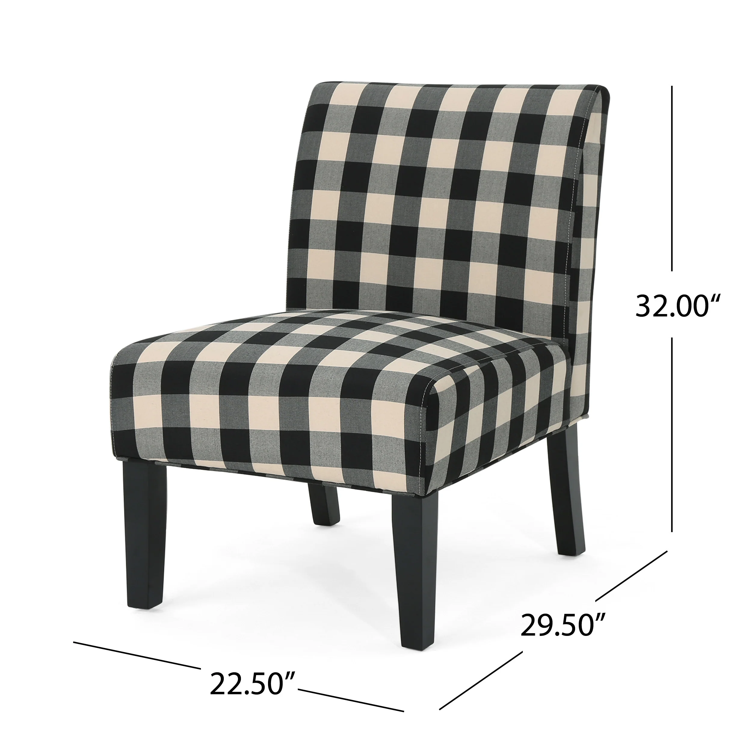 Kendal Contemporary Fabric Slipper Accent Chair - furnishings