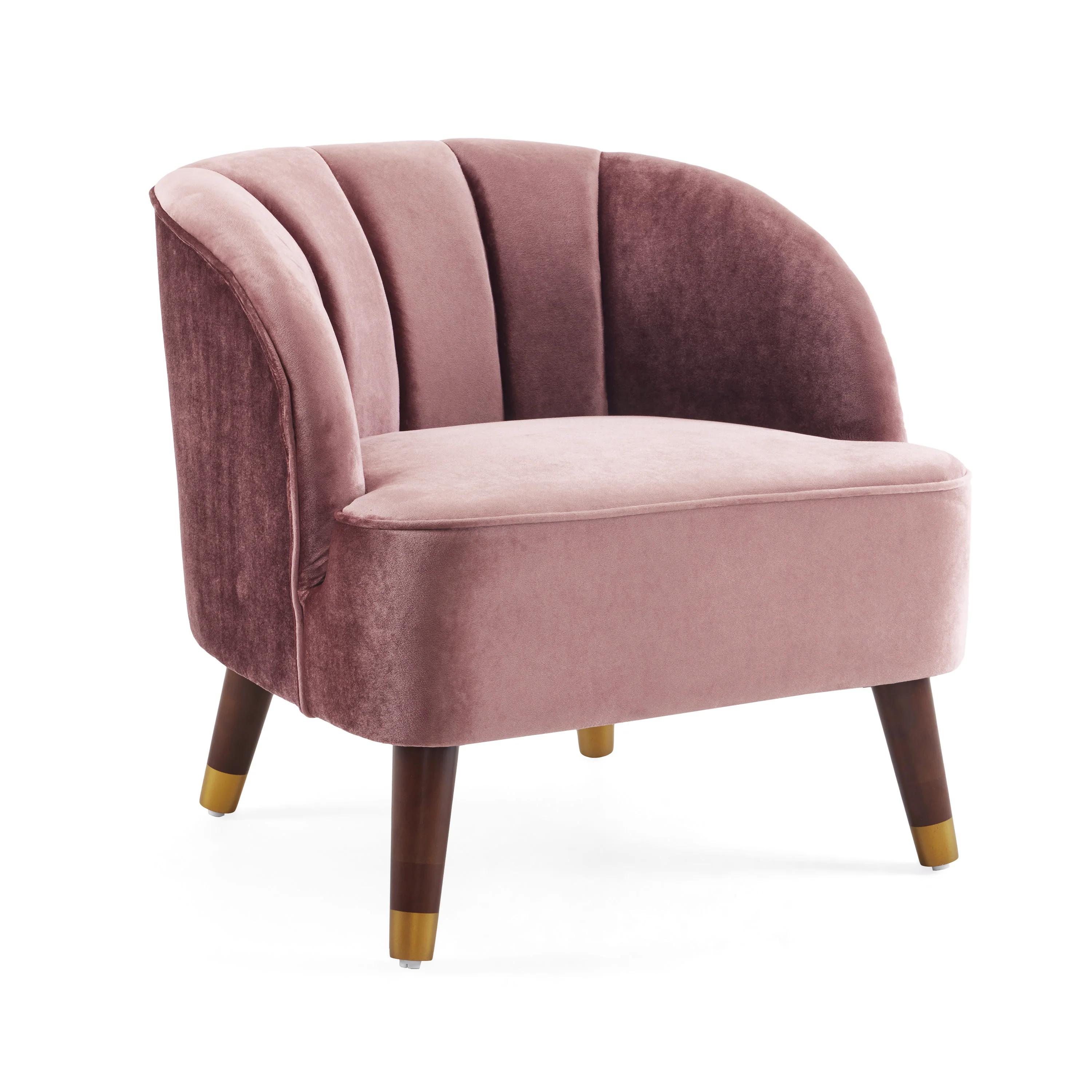 Veneras Velvet Barrel Club Chair - furnishings