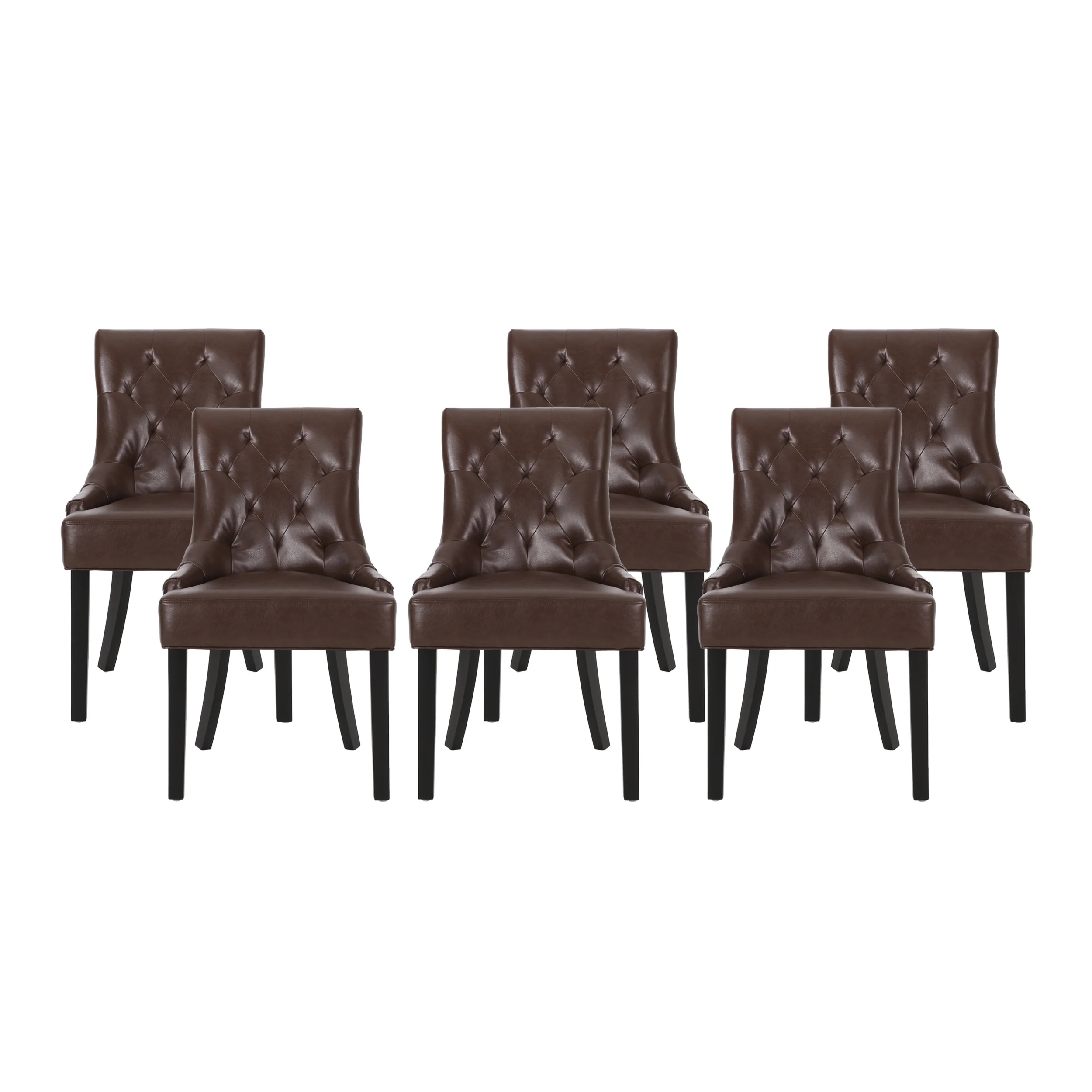 Maggie Contemporary Tufted Dining Chairs, Set of 6 - furnishings