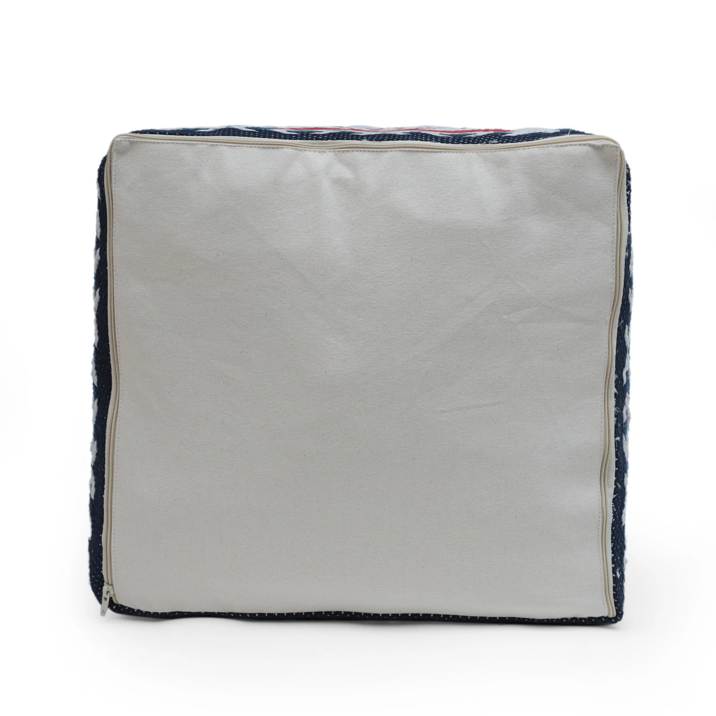Hilliard Boho Handcrafted Peruvian Print Cube Pouf - furnishings