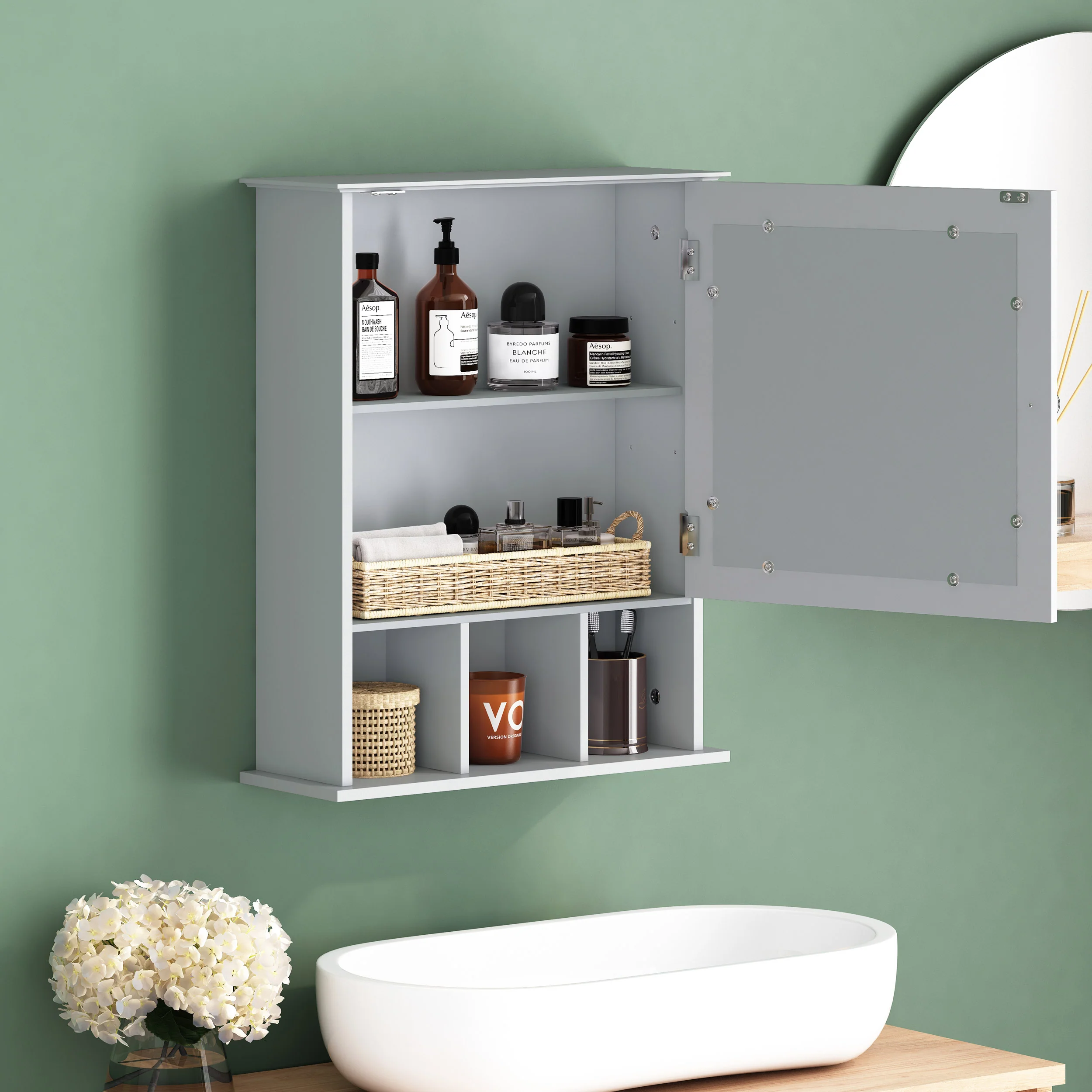 Bavier Modern Medicine Cabinet with Mirror - furnishings