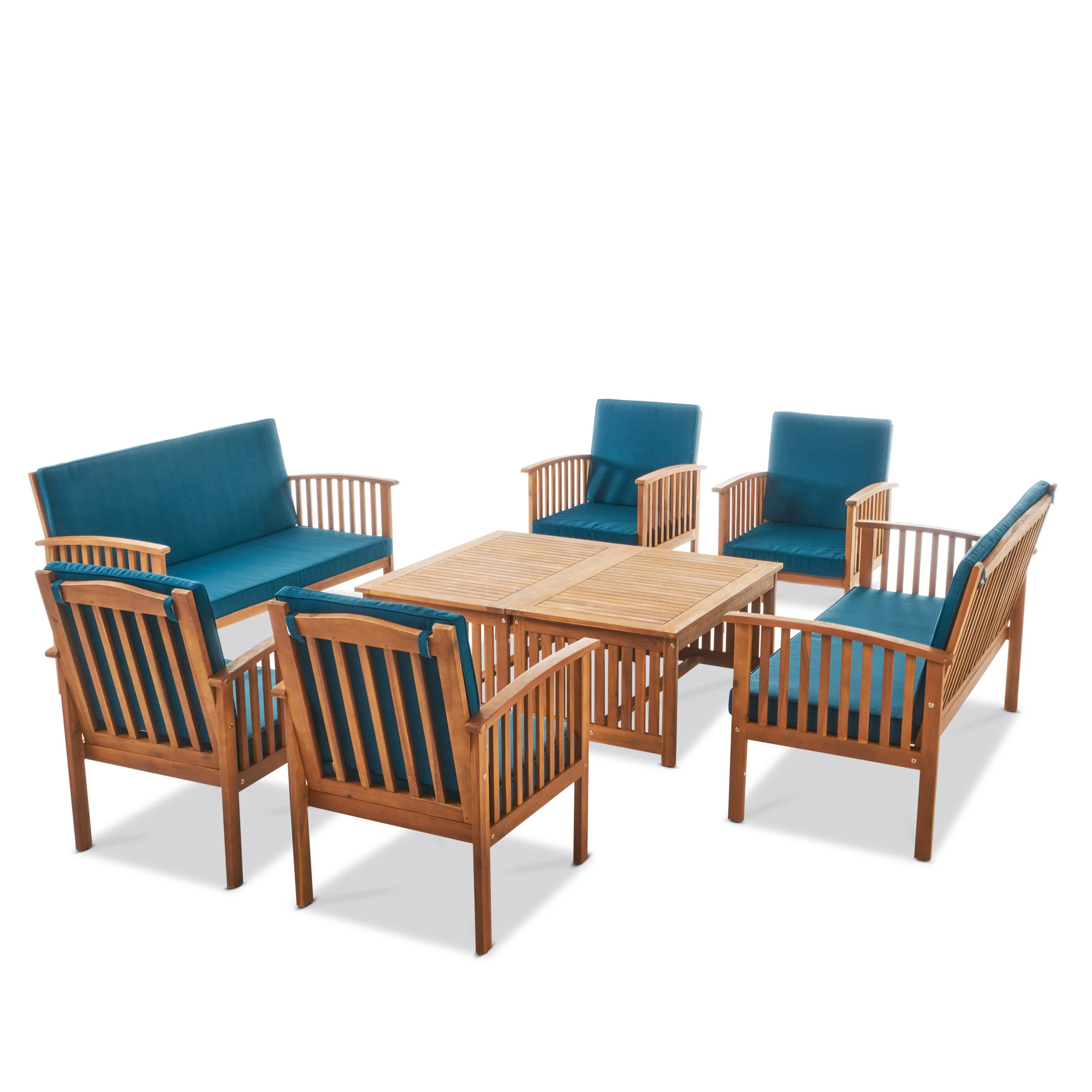 Cape Town Acacia Wood Outdoor Sofa Set - furnishings