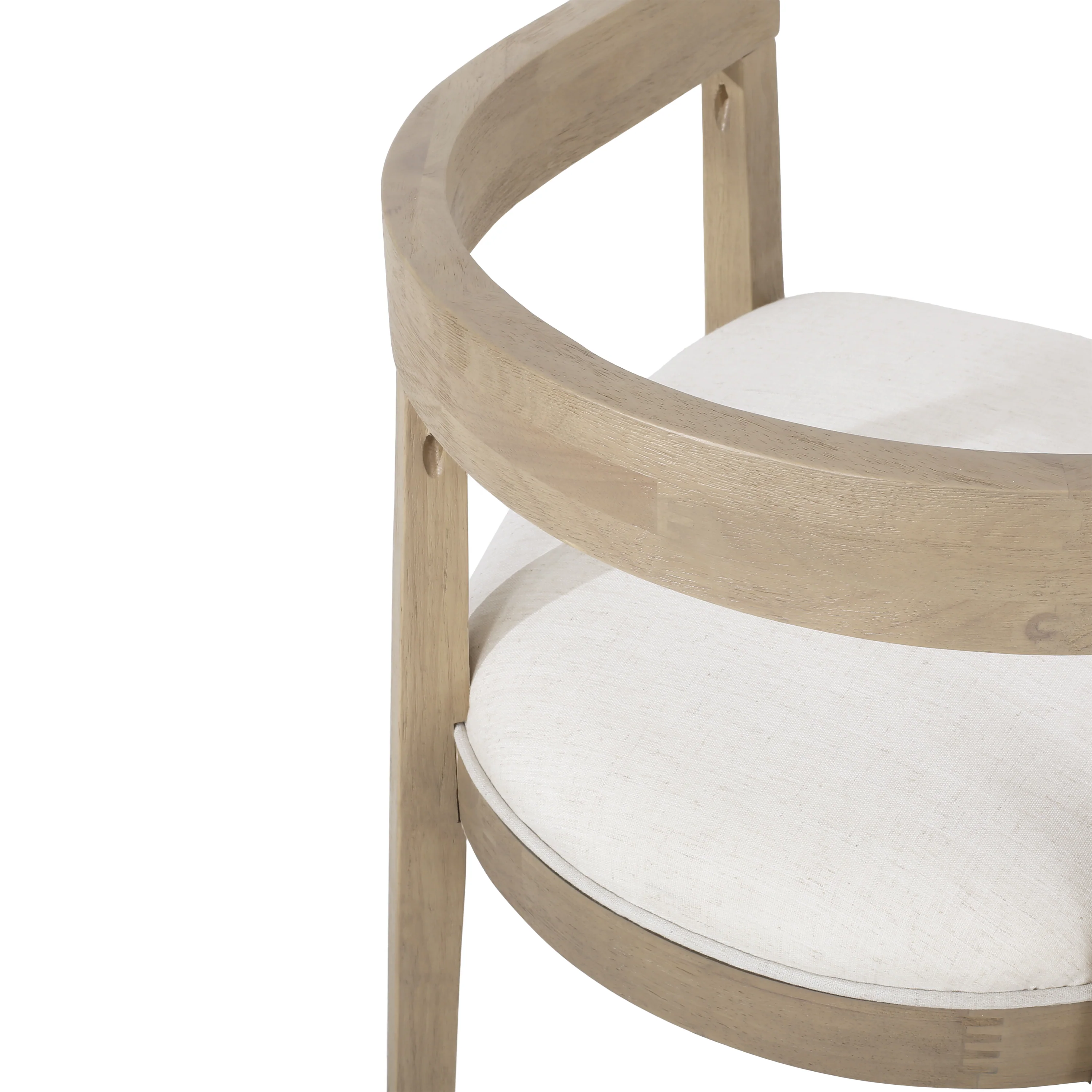 Vande Fabric Upholstered Wood Tub Dining Chairs, Set of 2 - furnishings
