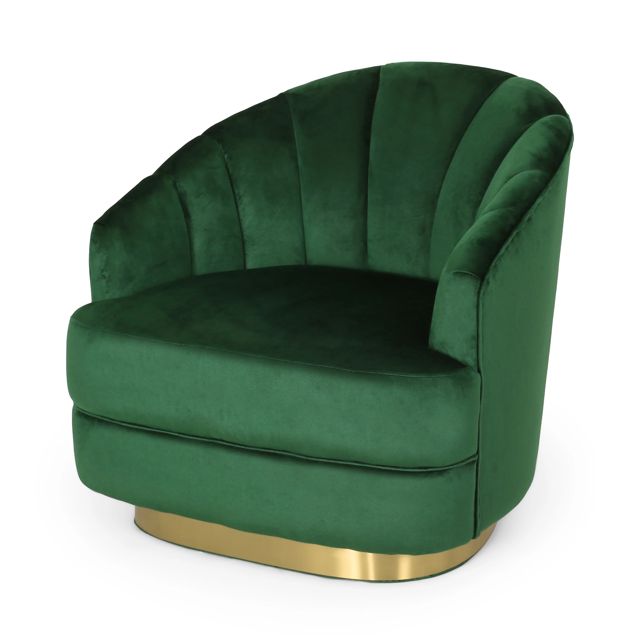 Caily Modern Glam Channel Stitch Velvet Club Chair - furnishings