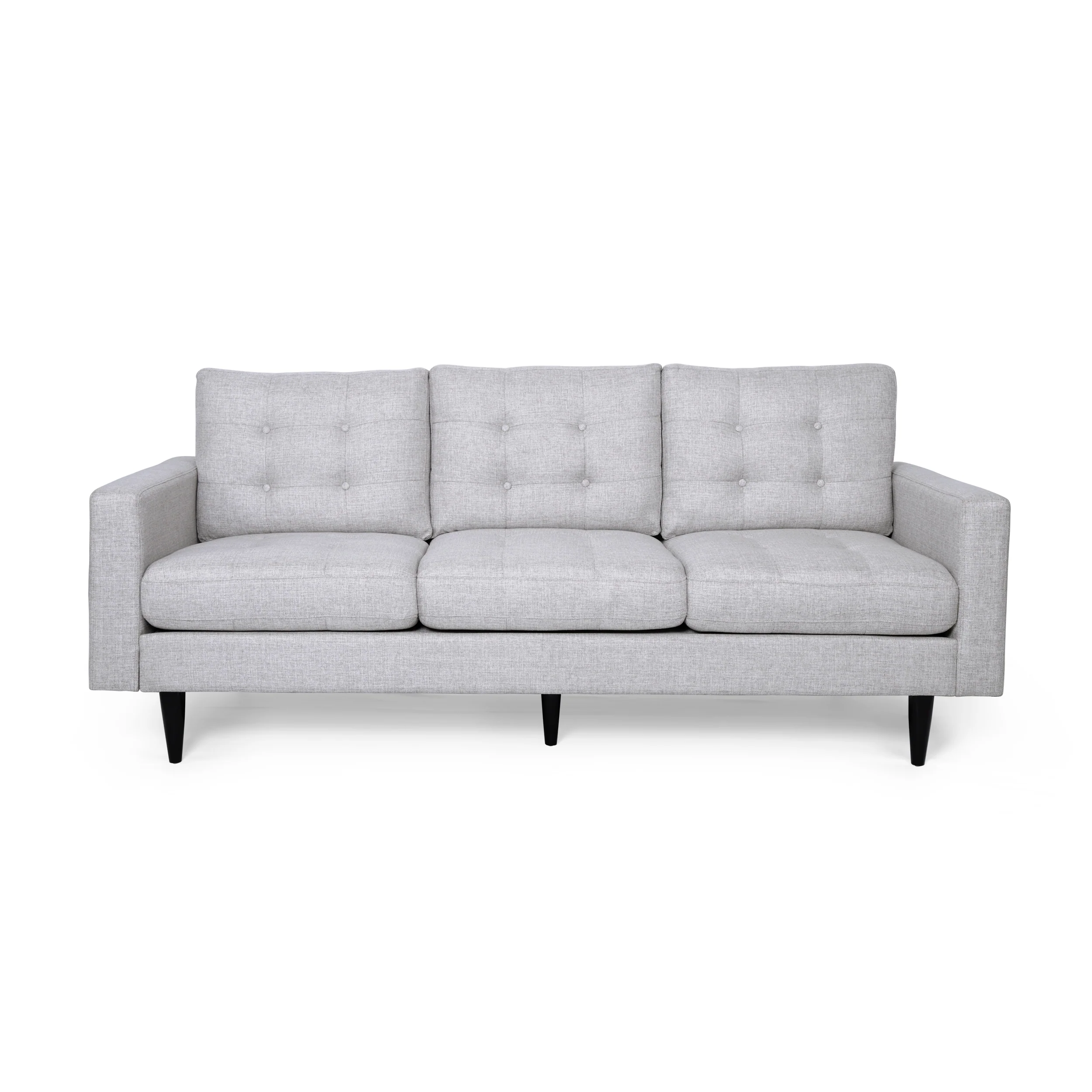 Ayumi Contemporary Tufted Fabric 3 Seater Sofa - furnishings
