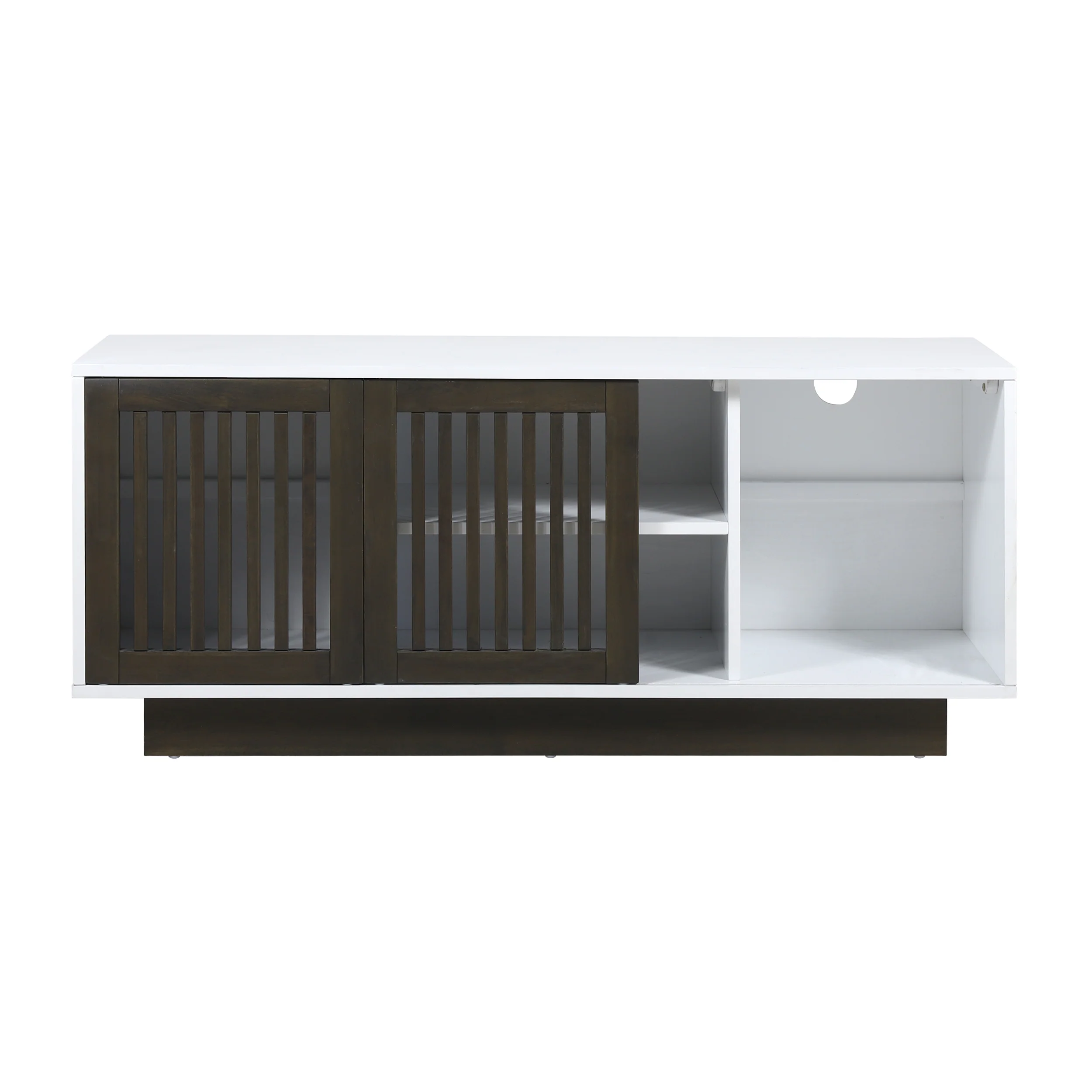 Banya Mid-Century Modern 2 Door TV Stand with Storage - furnishings