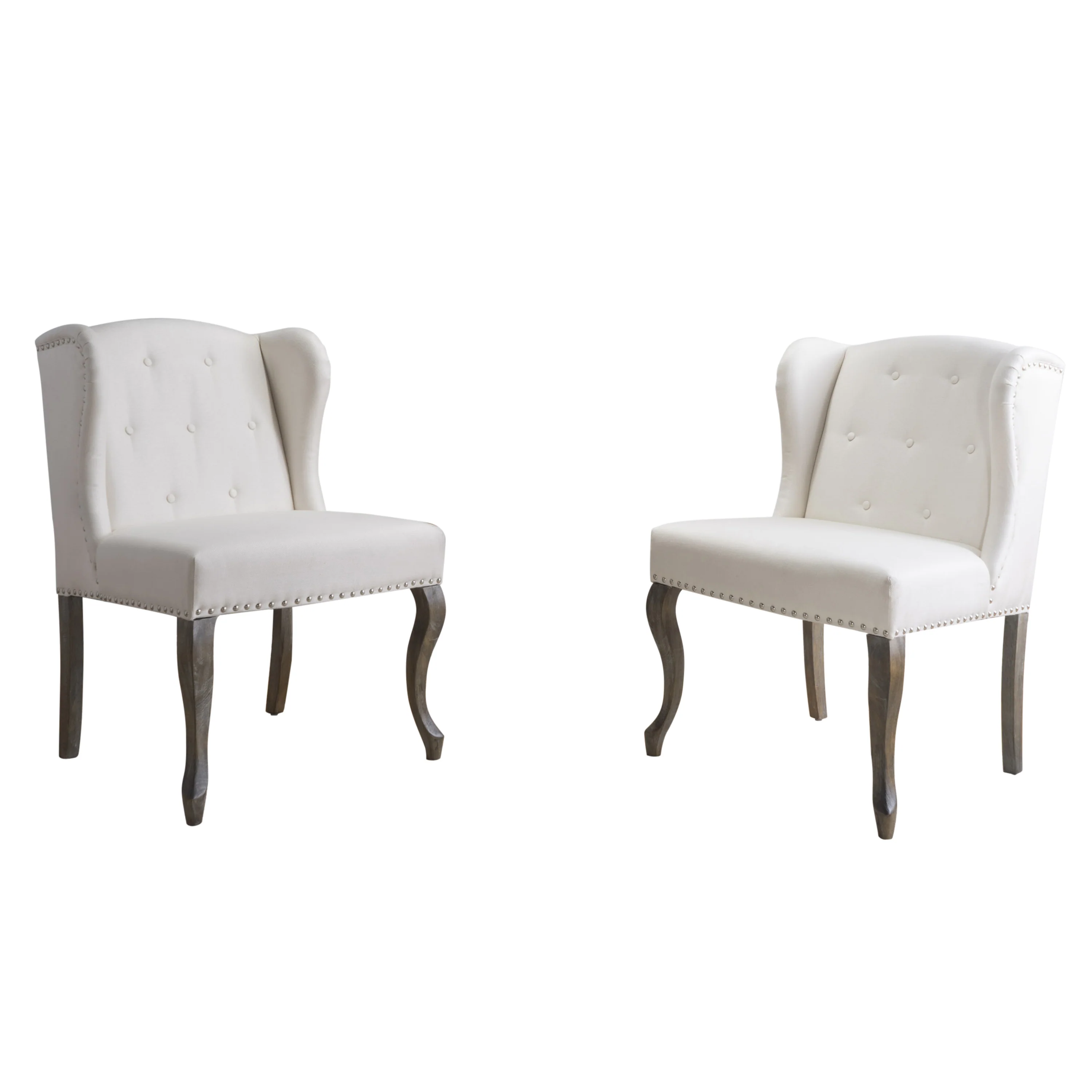 Asheville Modern Fabric Wingback Chair (Set of 2) - furnishings