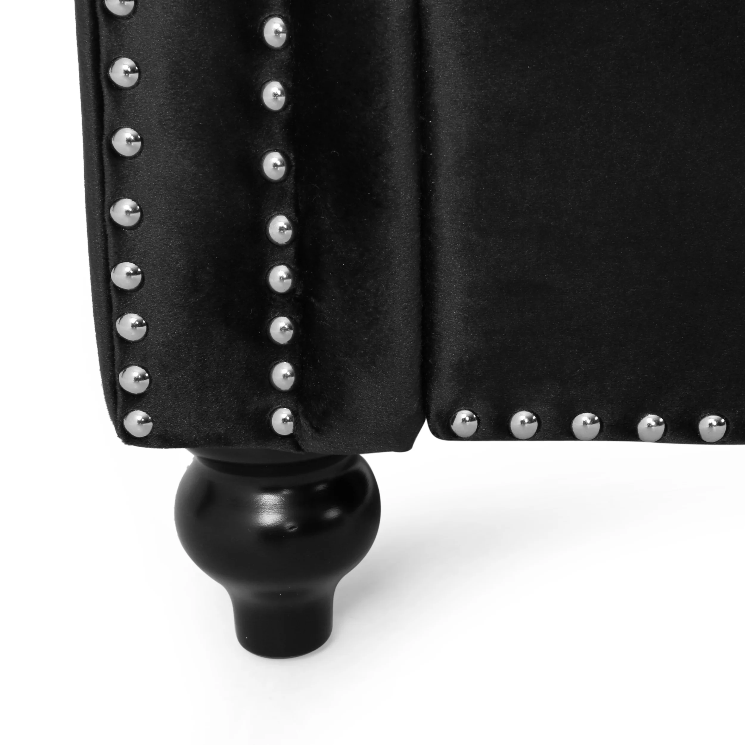 Timber Modern Glam Tufted Loveseat with Nailhead Trim - furnishings