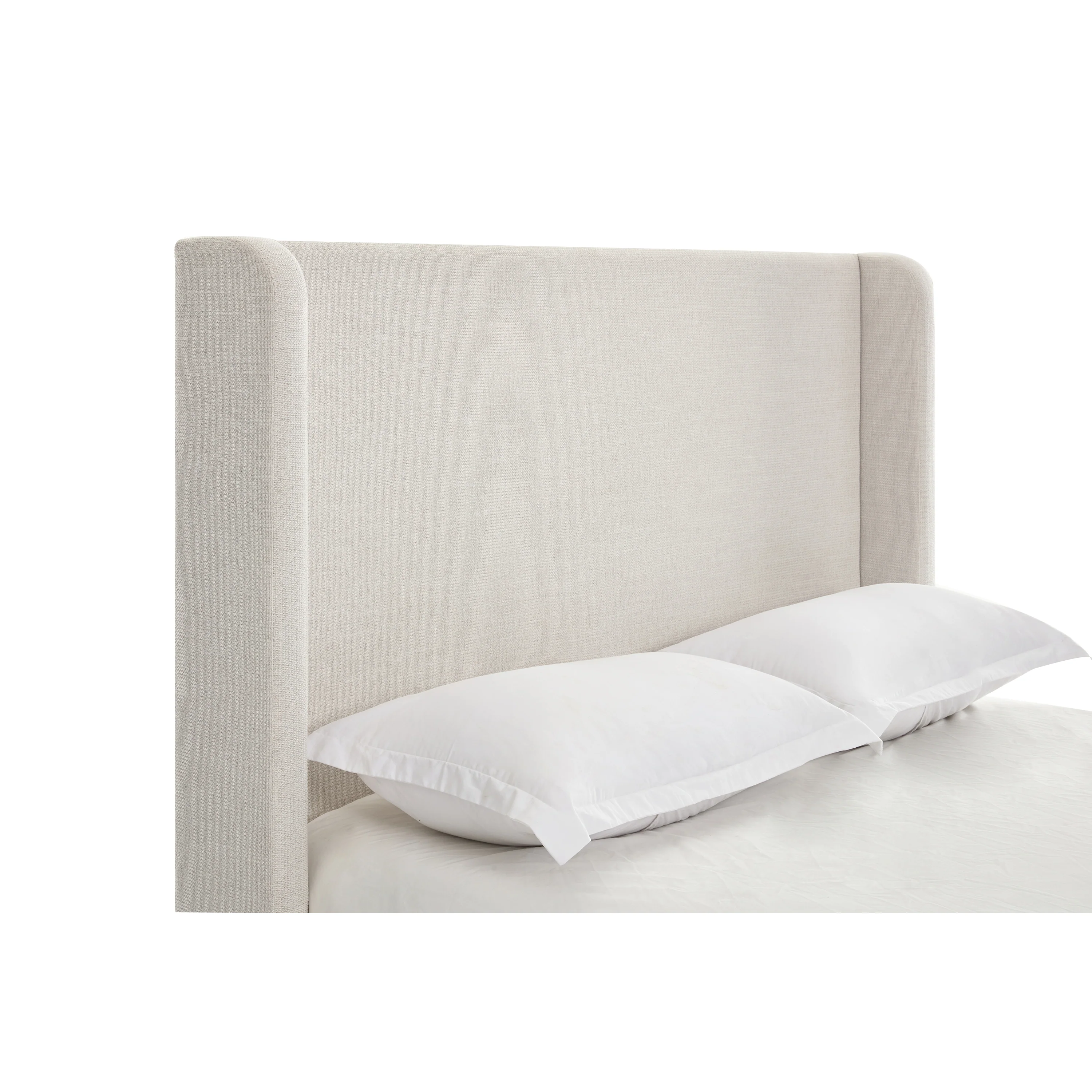 Bohdi Queen Indoor Upholstered Metal Tall Headboard Bed with Wingback - furnishings