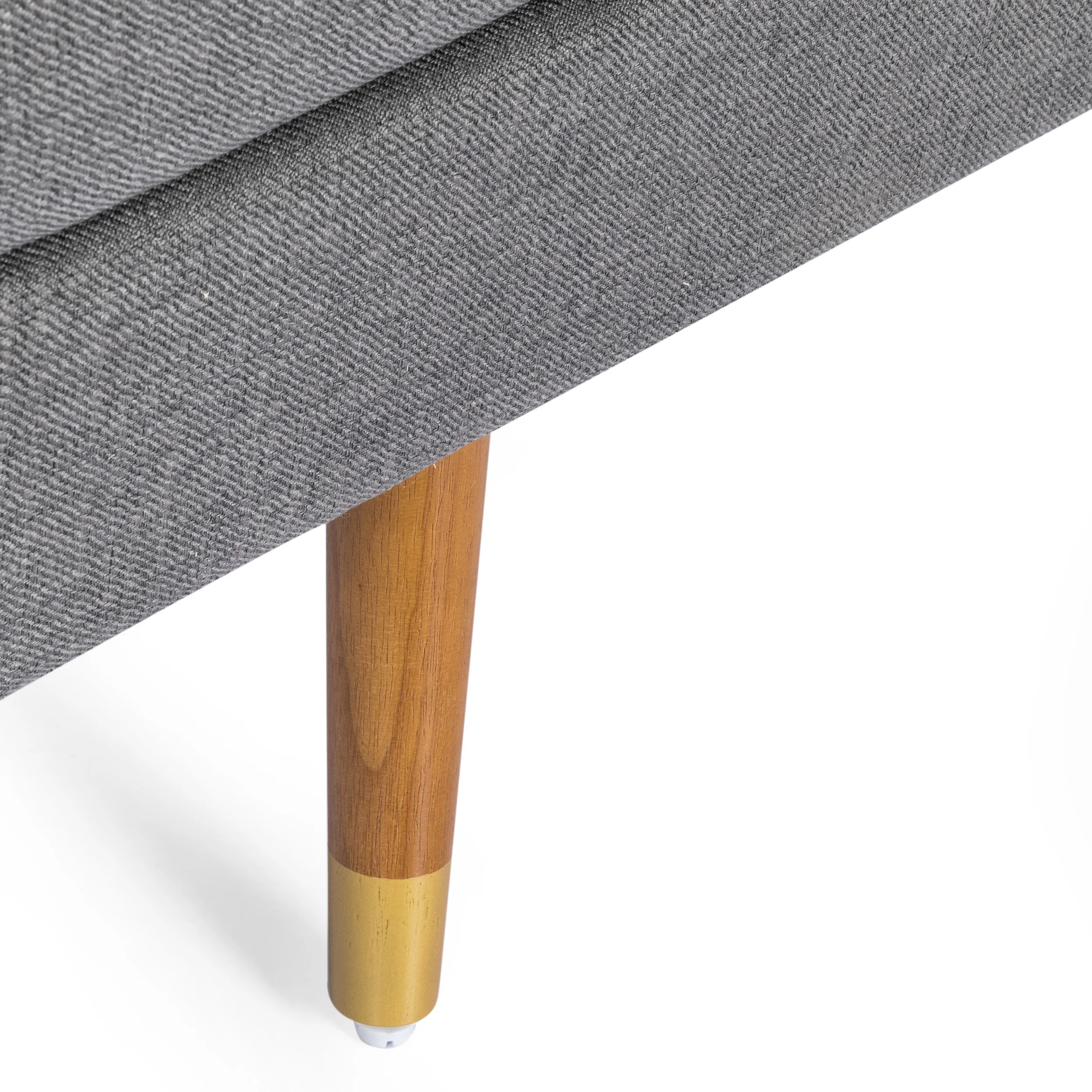 Tiltonsville Mid-Century Modern Tufted Double End Chaise Lounge with Bolster Pillows - furnishings