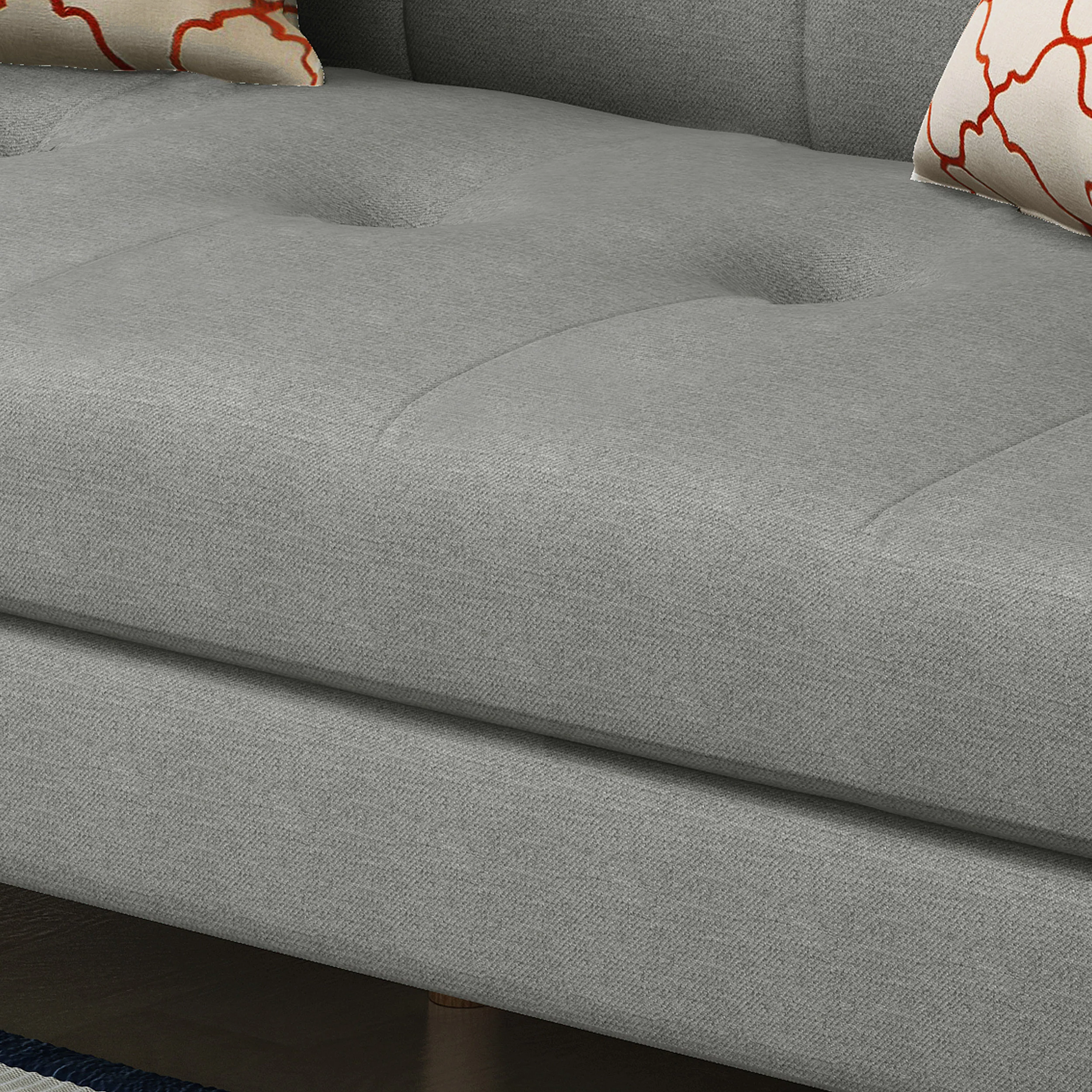 Angelica Mid-Century Modern Fabric Tufted Sofa - furnishings