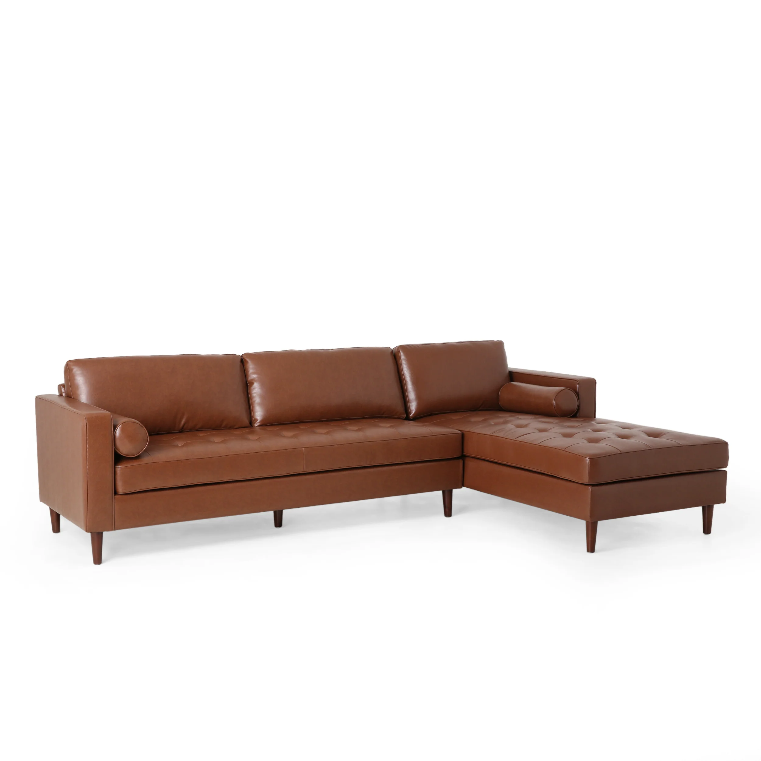 Lockbourne Contemporary Tufted Upholstered Chaise Sectional - furnishings