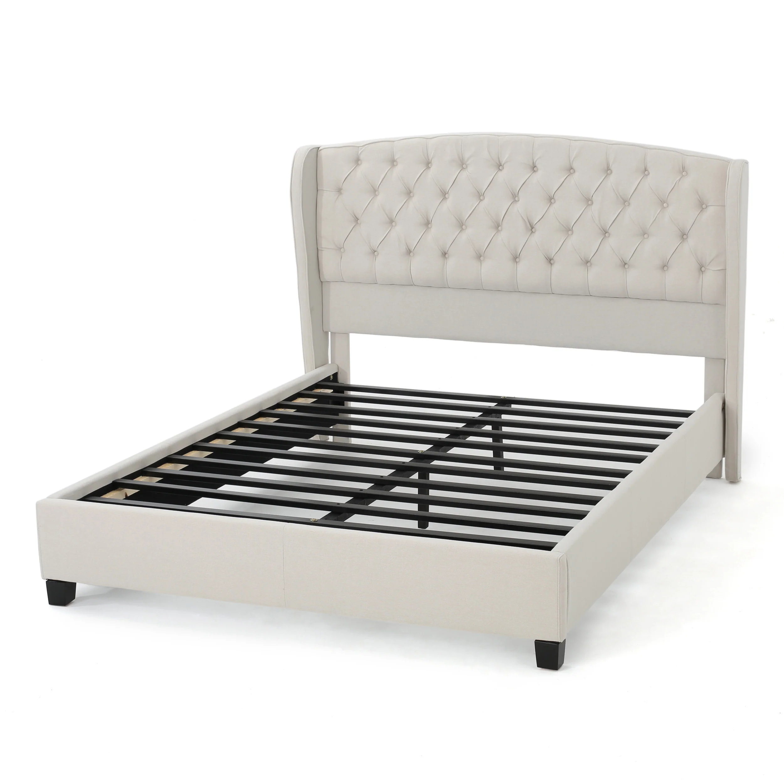 Twilight Fully Upholstered Fabric Queen Bed Set - furnishings