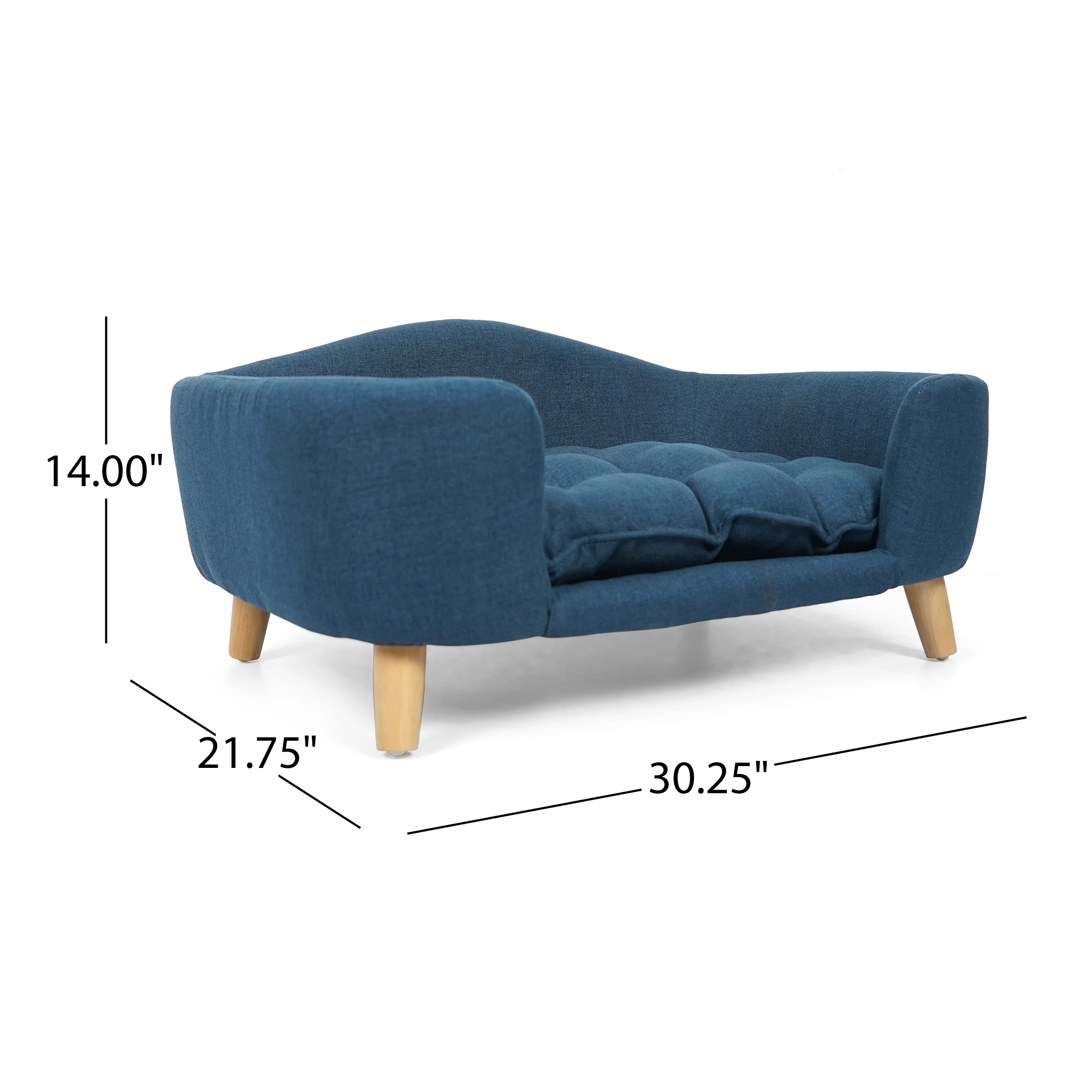 Samuel Mid Century Small Plush Pet Bed - furnishings