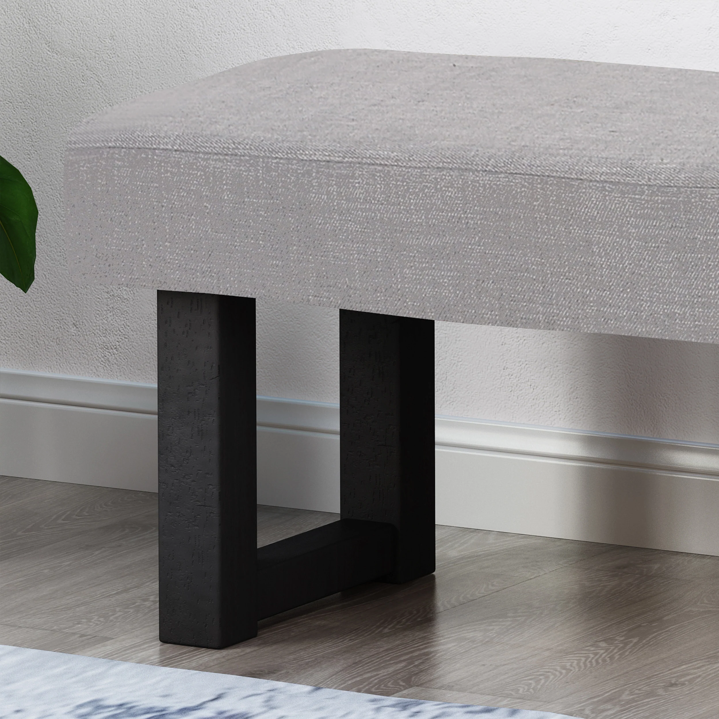 Shelby Boho Fabric Bench - furnishings